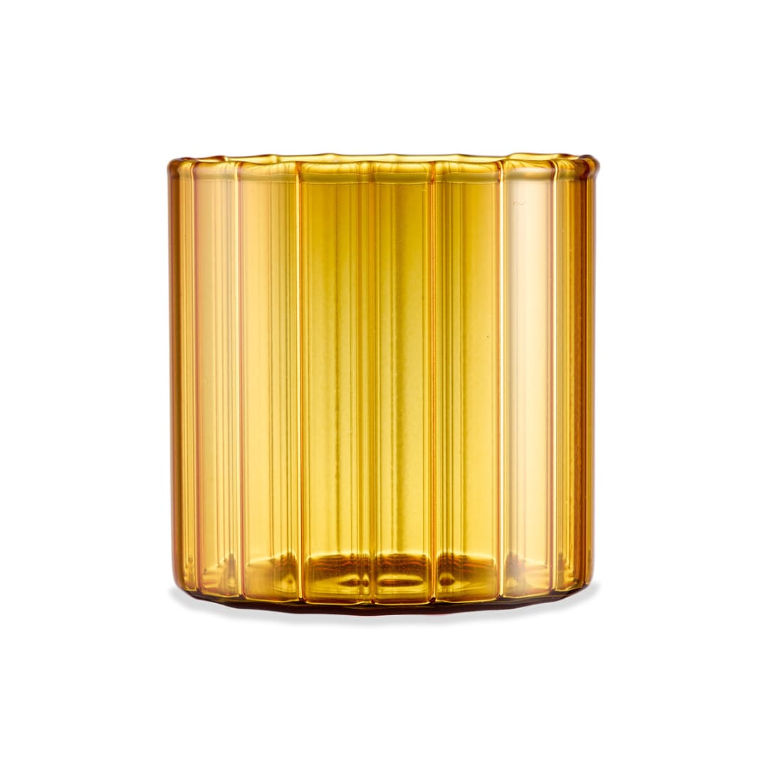 6 Amber Wavy Tumblers Kmart