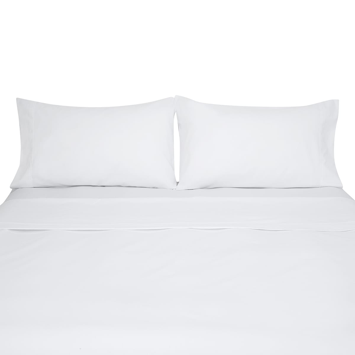 180 Thread Count Sheet Set Double Bed, White Kmart