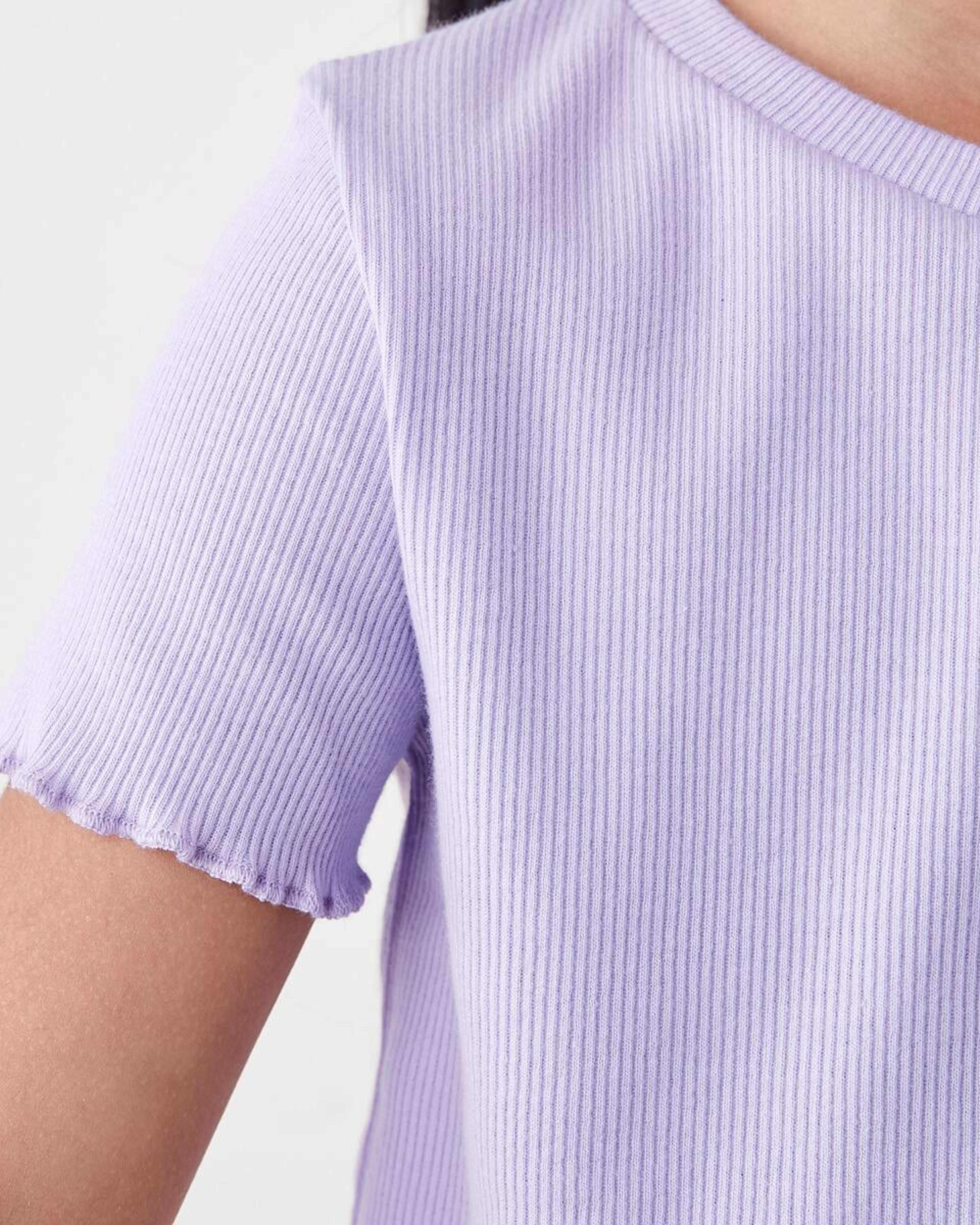 4 Short Sleeve Rib T-shirt PASTEL LILAC, 4 of 8