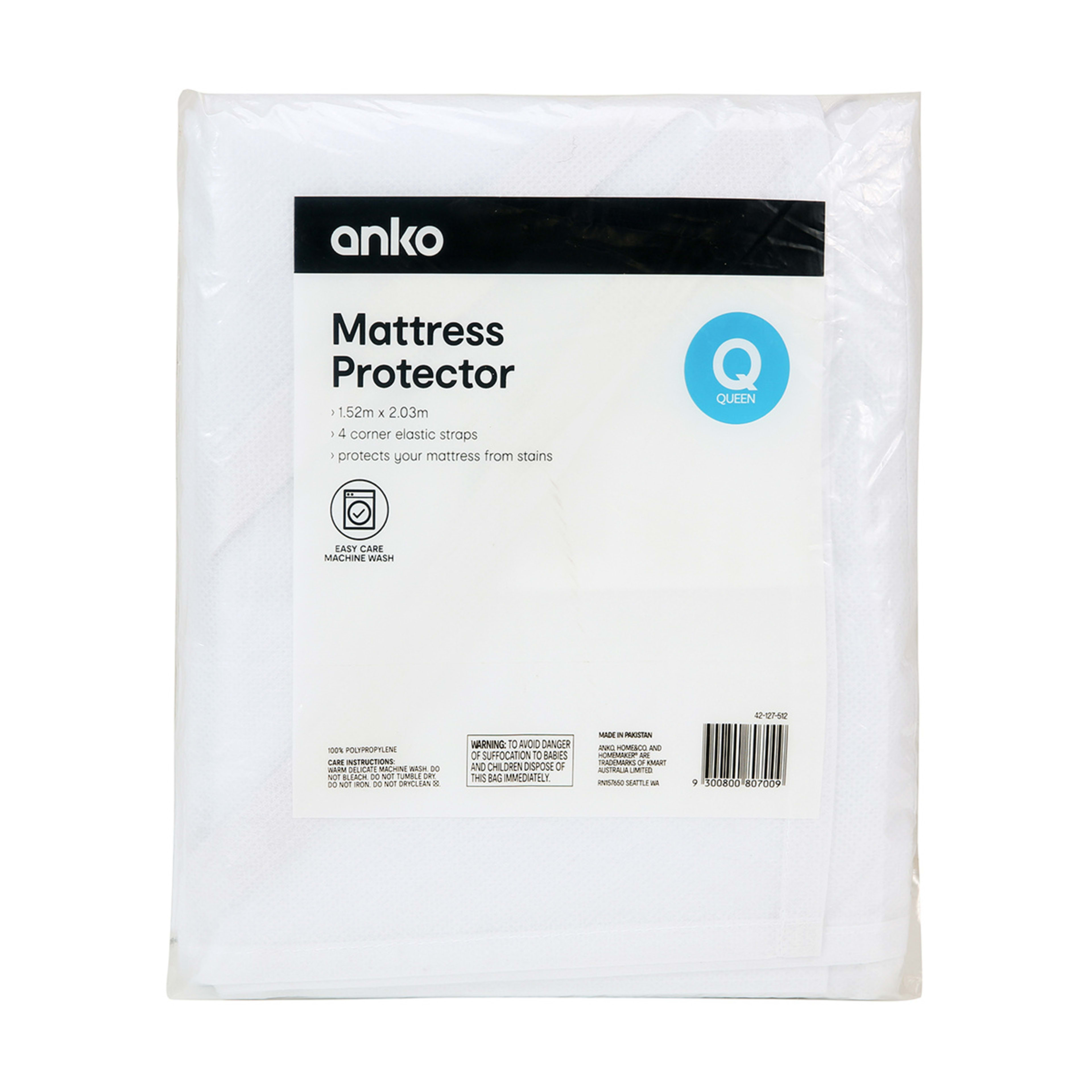 Mattress Protector Queen Bed, White Kmart NZ