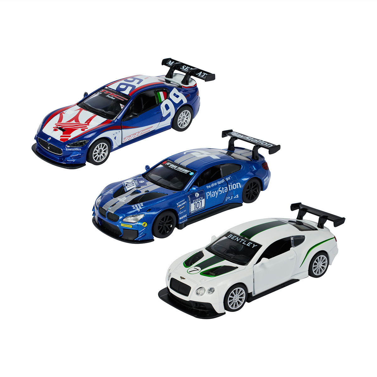 3 Pack Metal Speed Zone 13843 Scale Diecast Cars Kmart