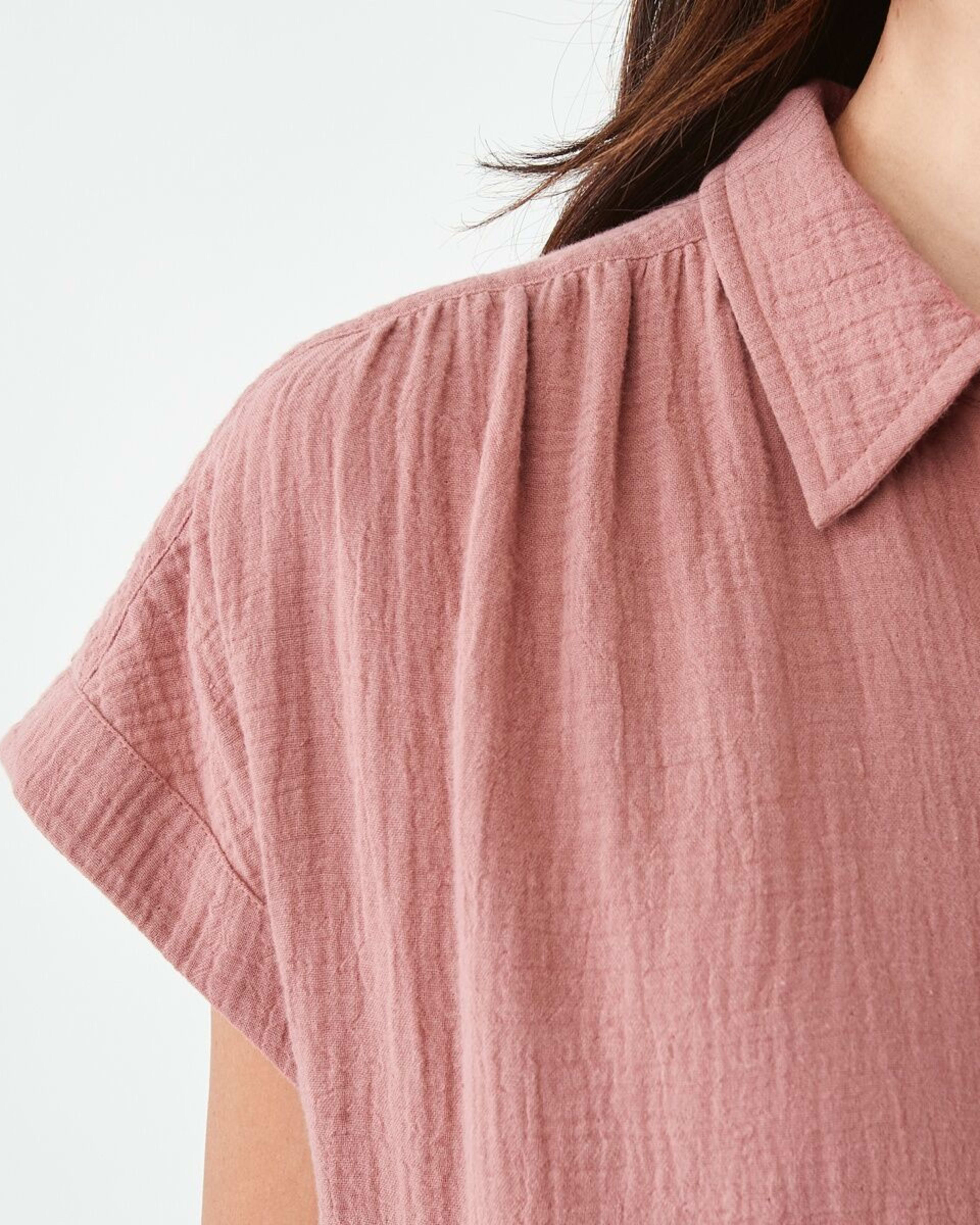 5 Short Sleeve Double Cloth Top Soft Red, 5 of 7