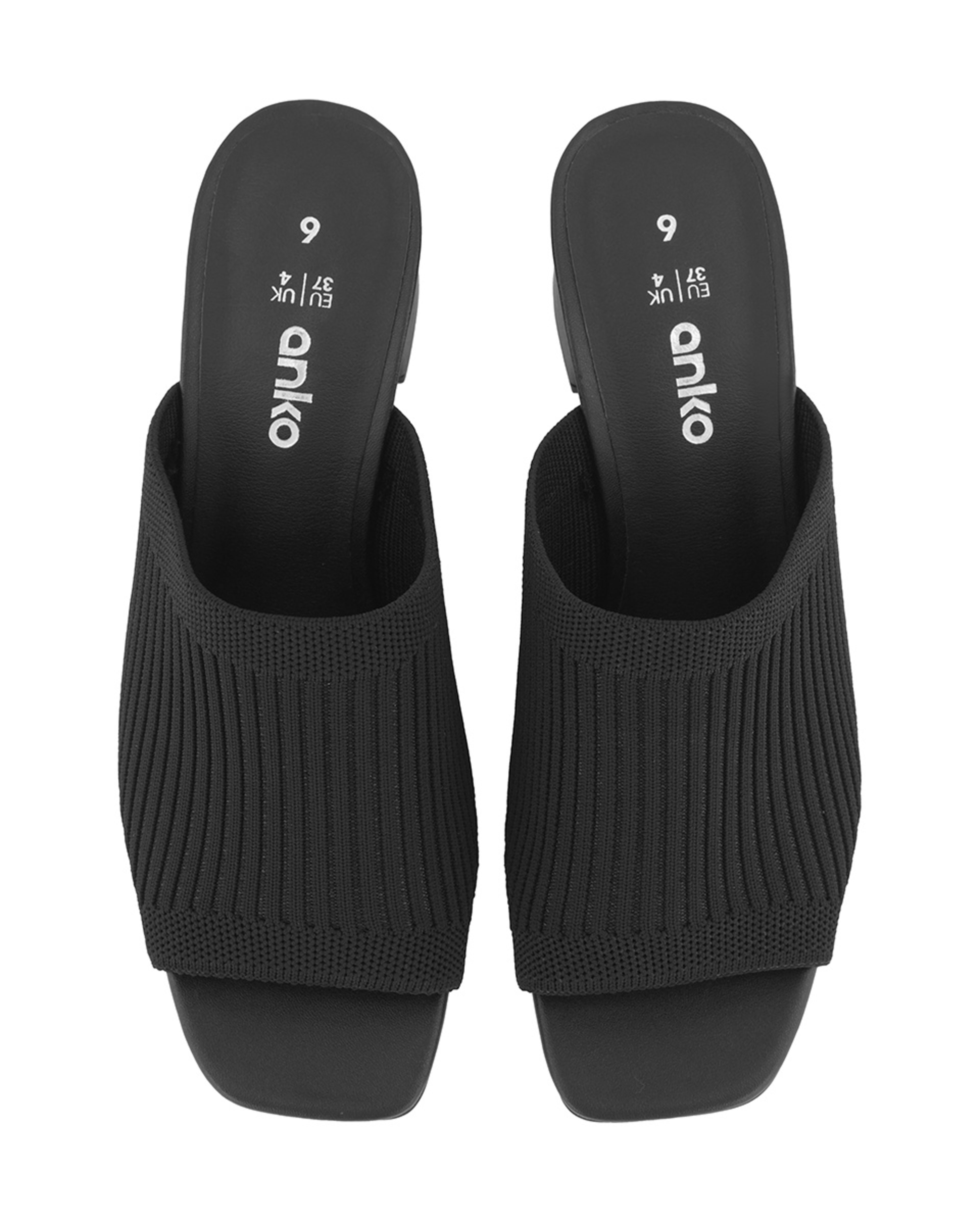 Casual Knit Square Toe Mules Kmart