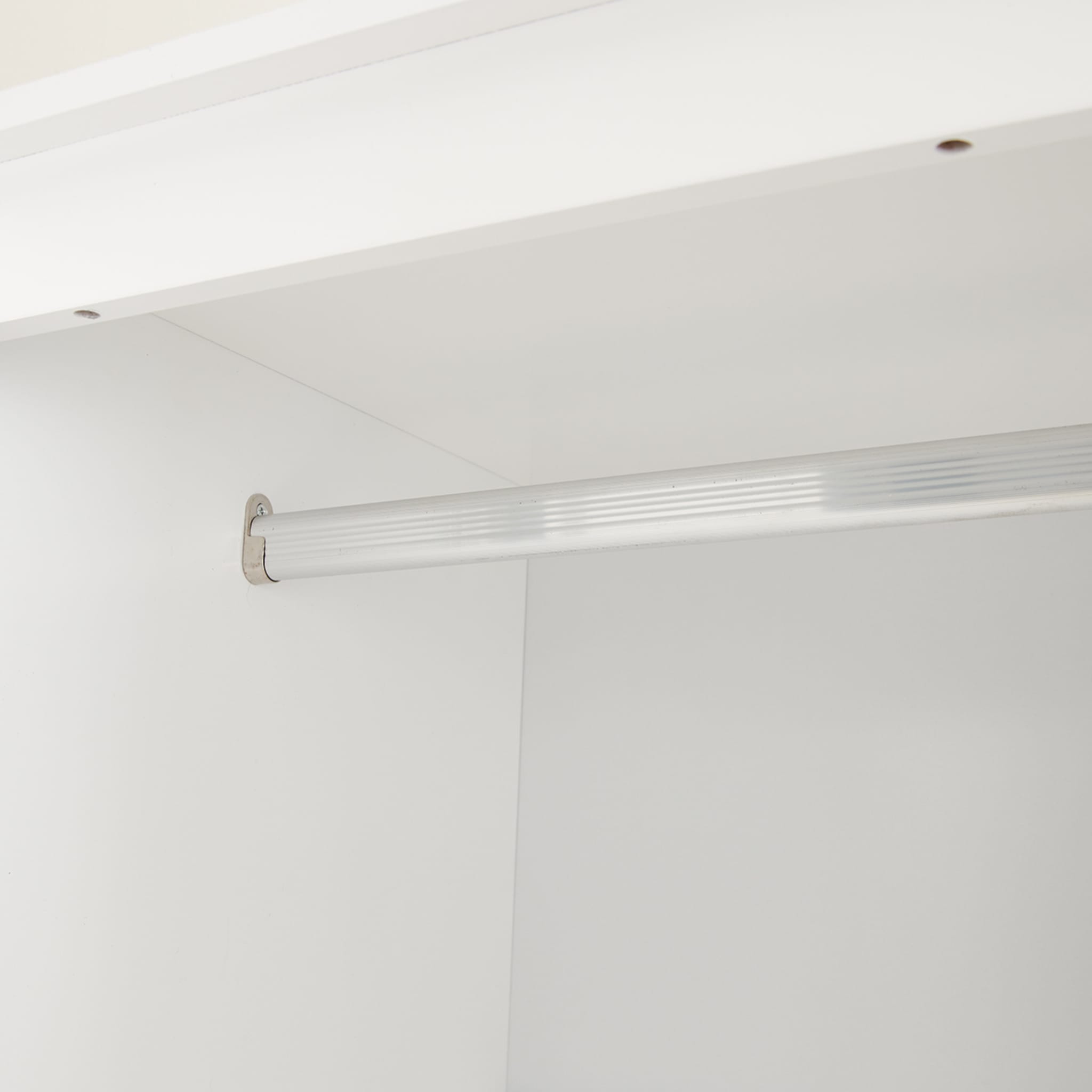 Hamptons Wardrobe 2 Door Hanging Rail with Storage Shelf Kmart