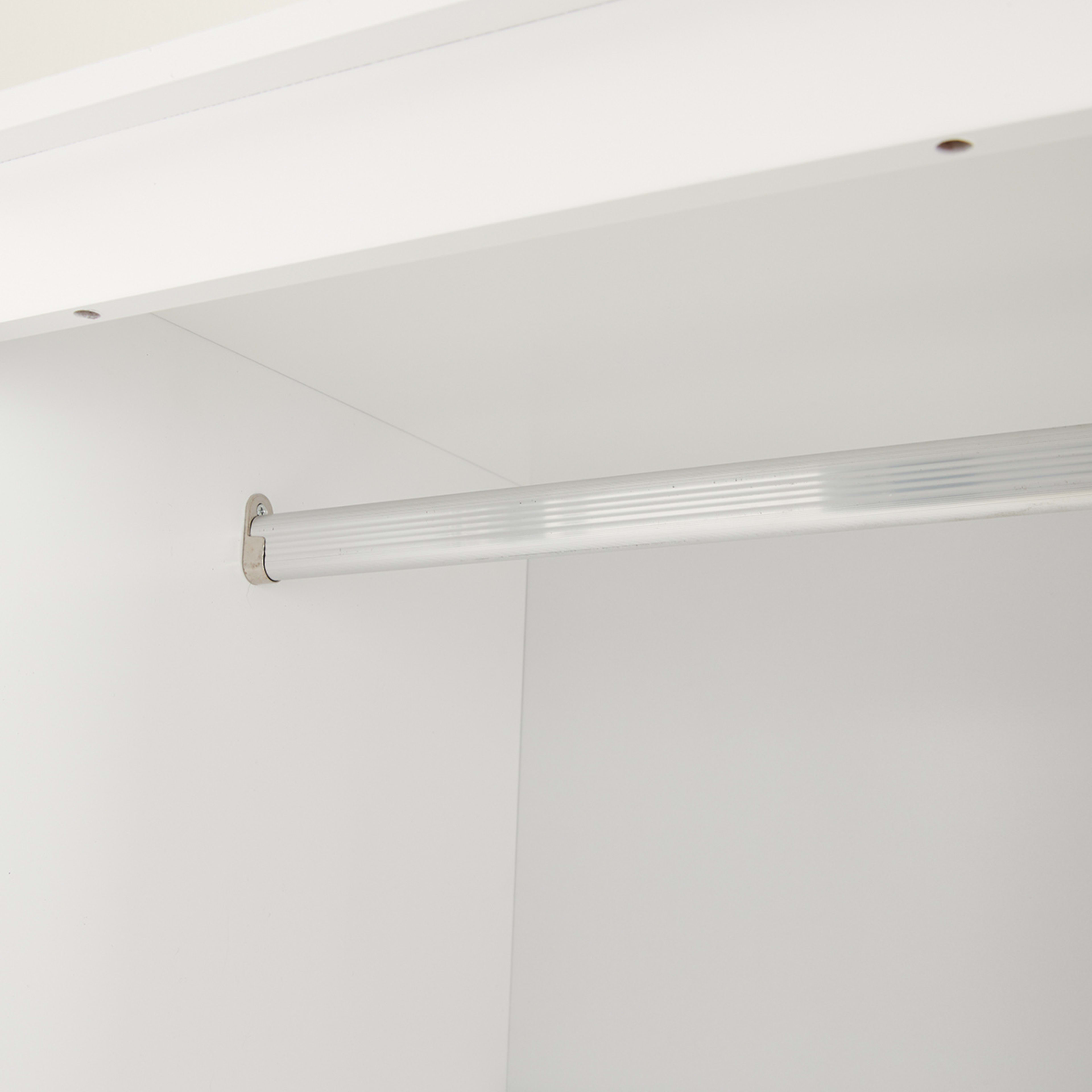 Hamptons Wardrobe 2 Door Hanging Rail with Storage Shelf Kmart