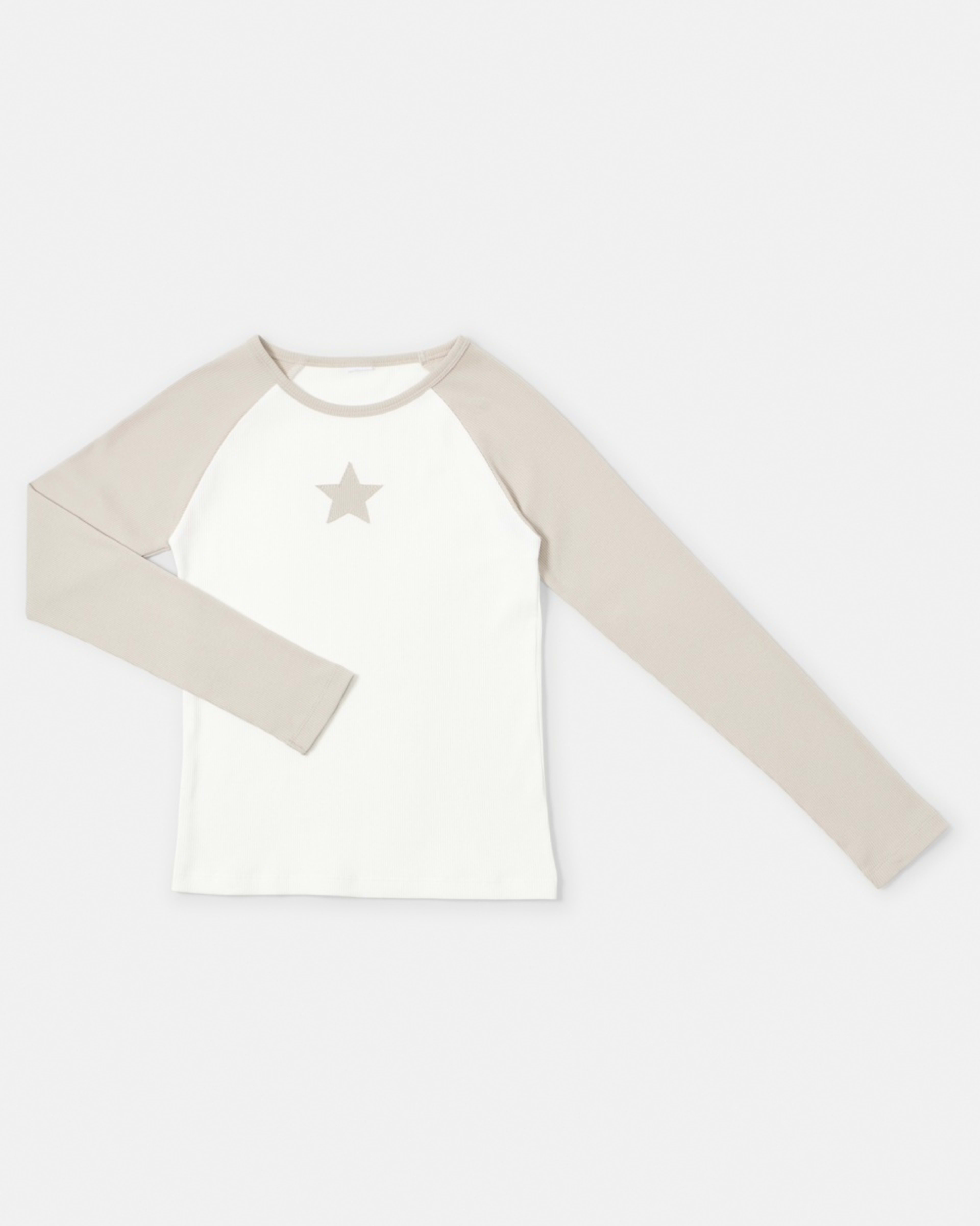 7 Long Sleeve Raglan T-shirt Bge Star, 7 of 8
