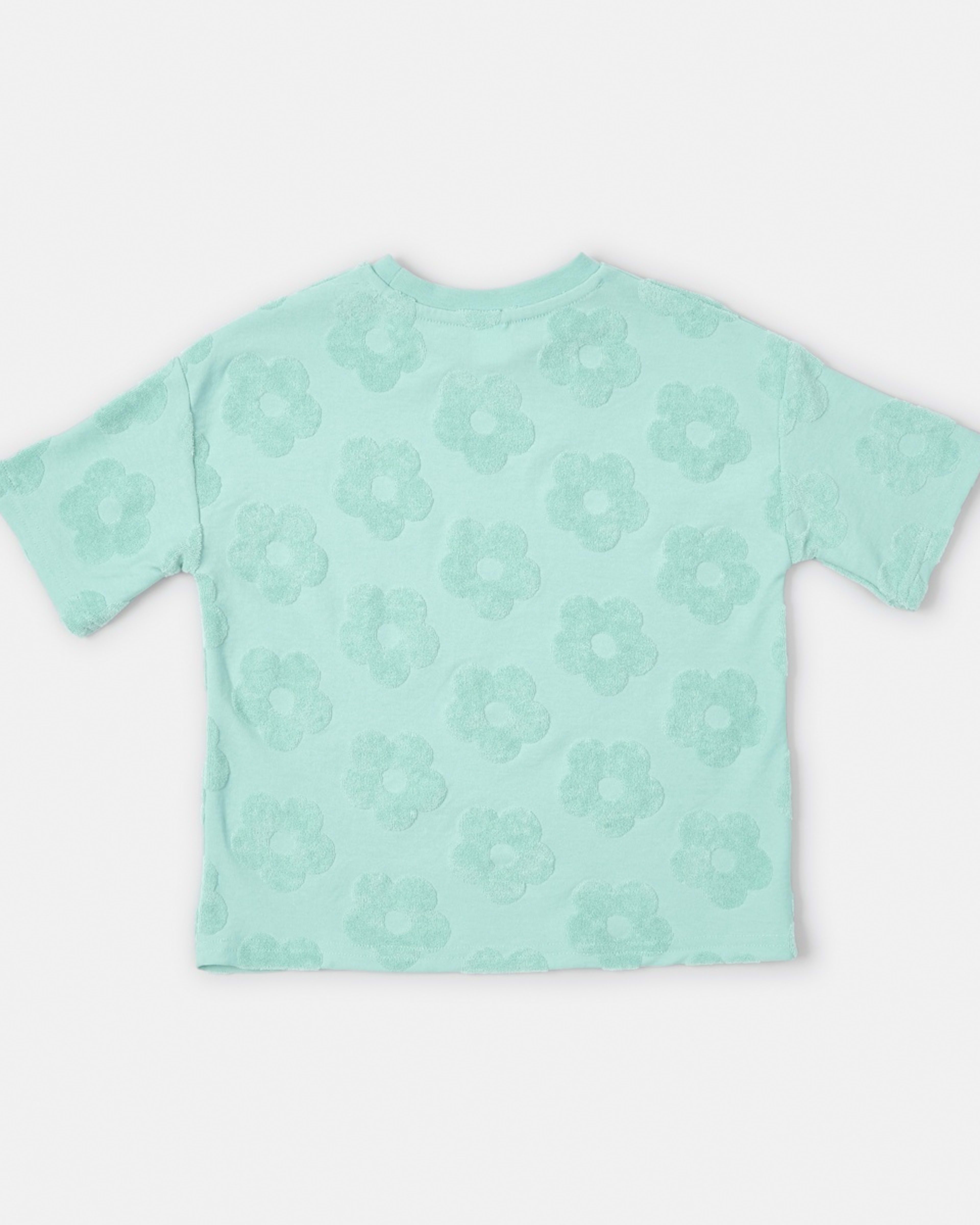 8 Short Sleeve Texture T-shirt Grn Daisy, 8 of 8