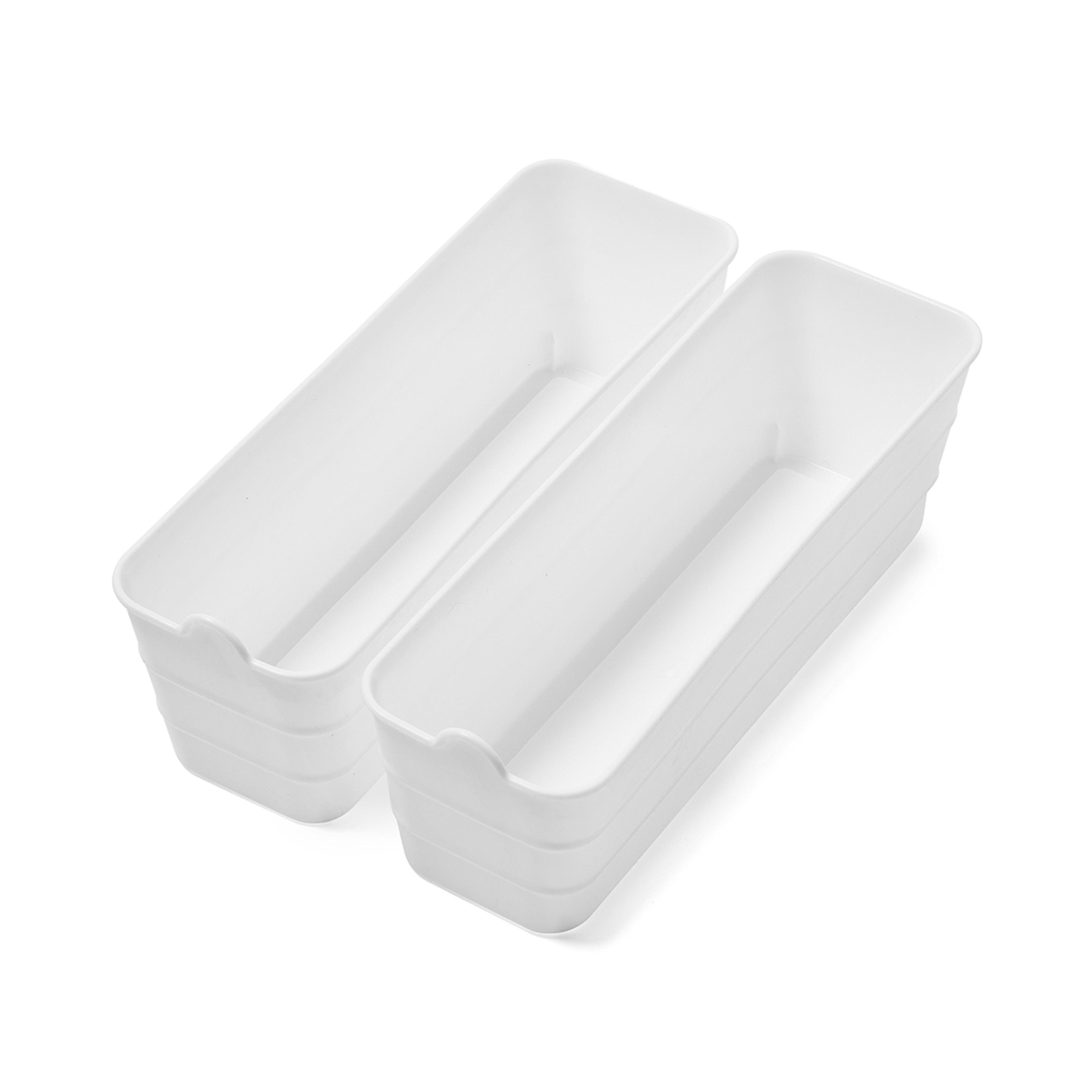 1 2 Pack Narrow Flexi Trays - White, 1 of 9