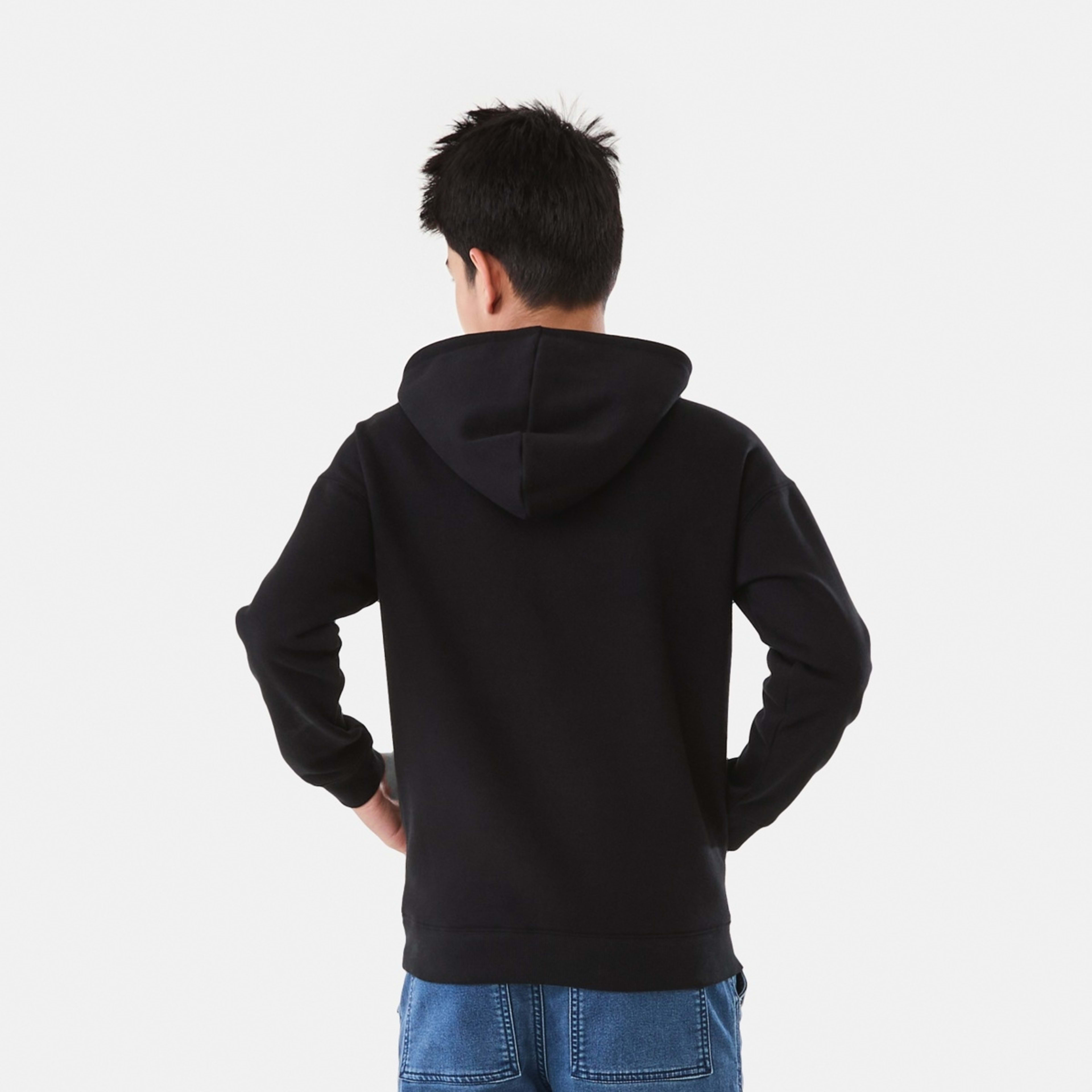 2 Oversized Hoodie With Pocket Black, 2 of 9
