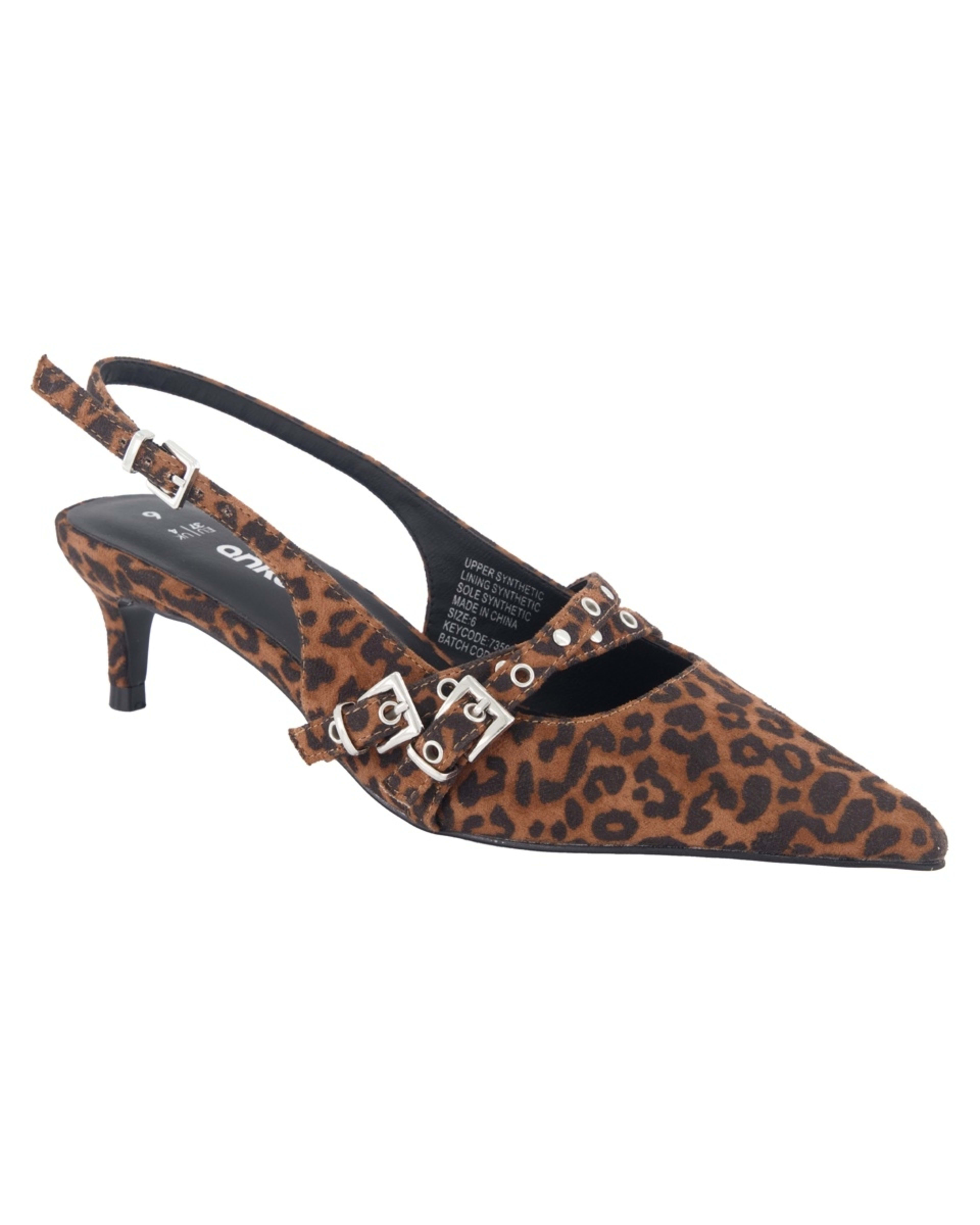 2 Strappy Kitten Heels LEOPARD NATURAL, 2 of 5