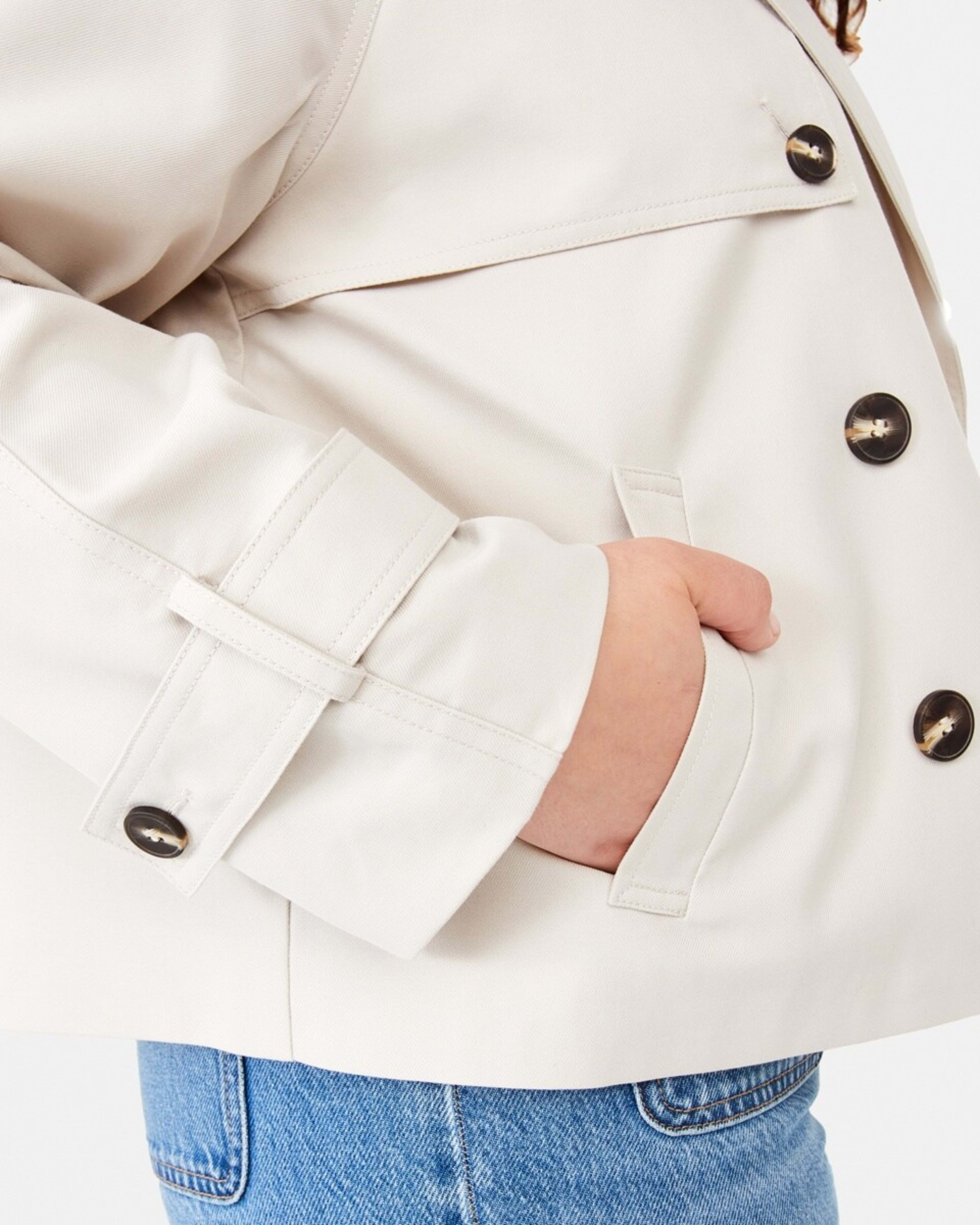 8 Crop Trench Coat Ecru, 8 of 10