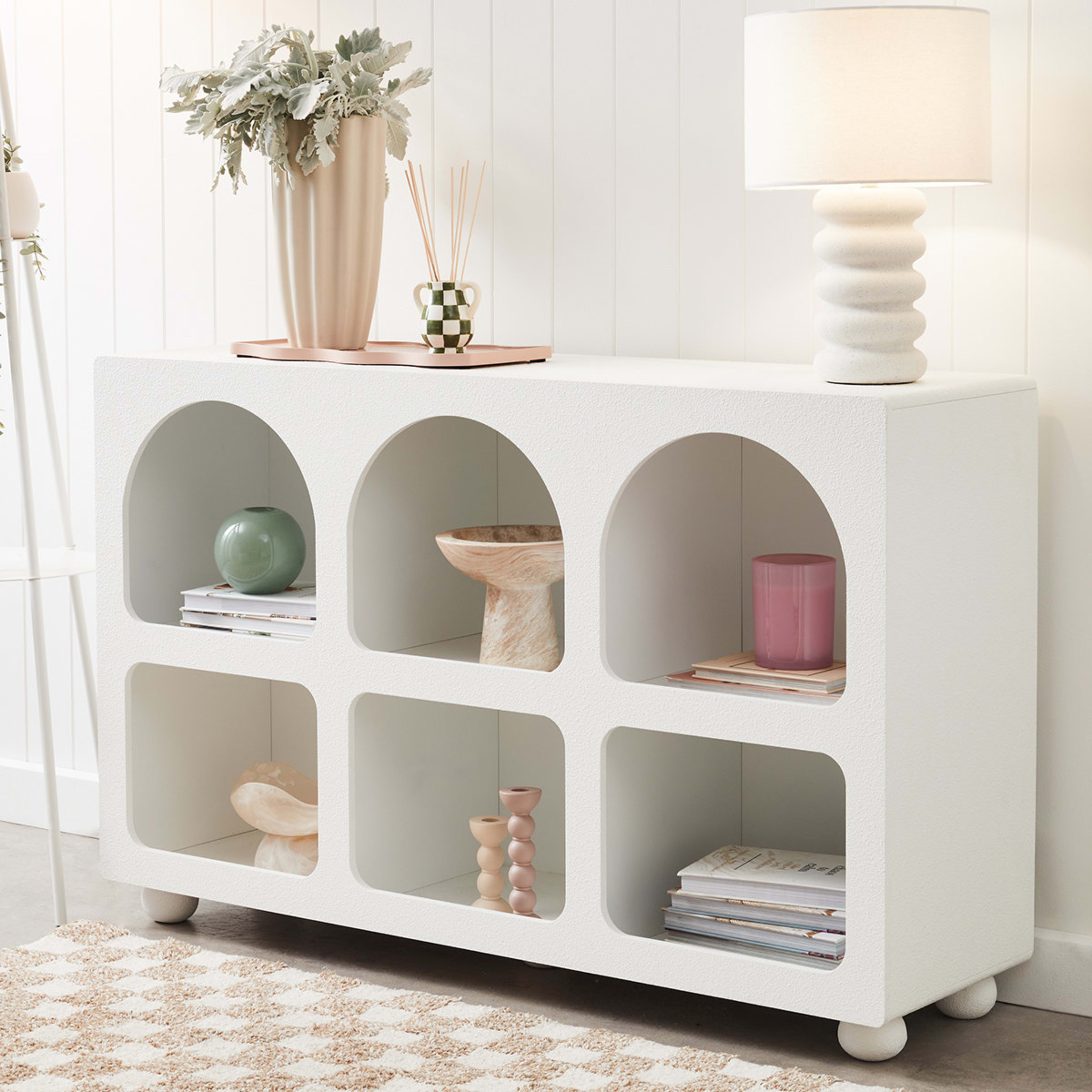 Textured Arched Display Case White Kmart