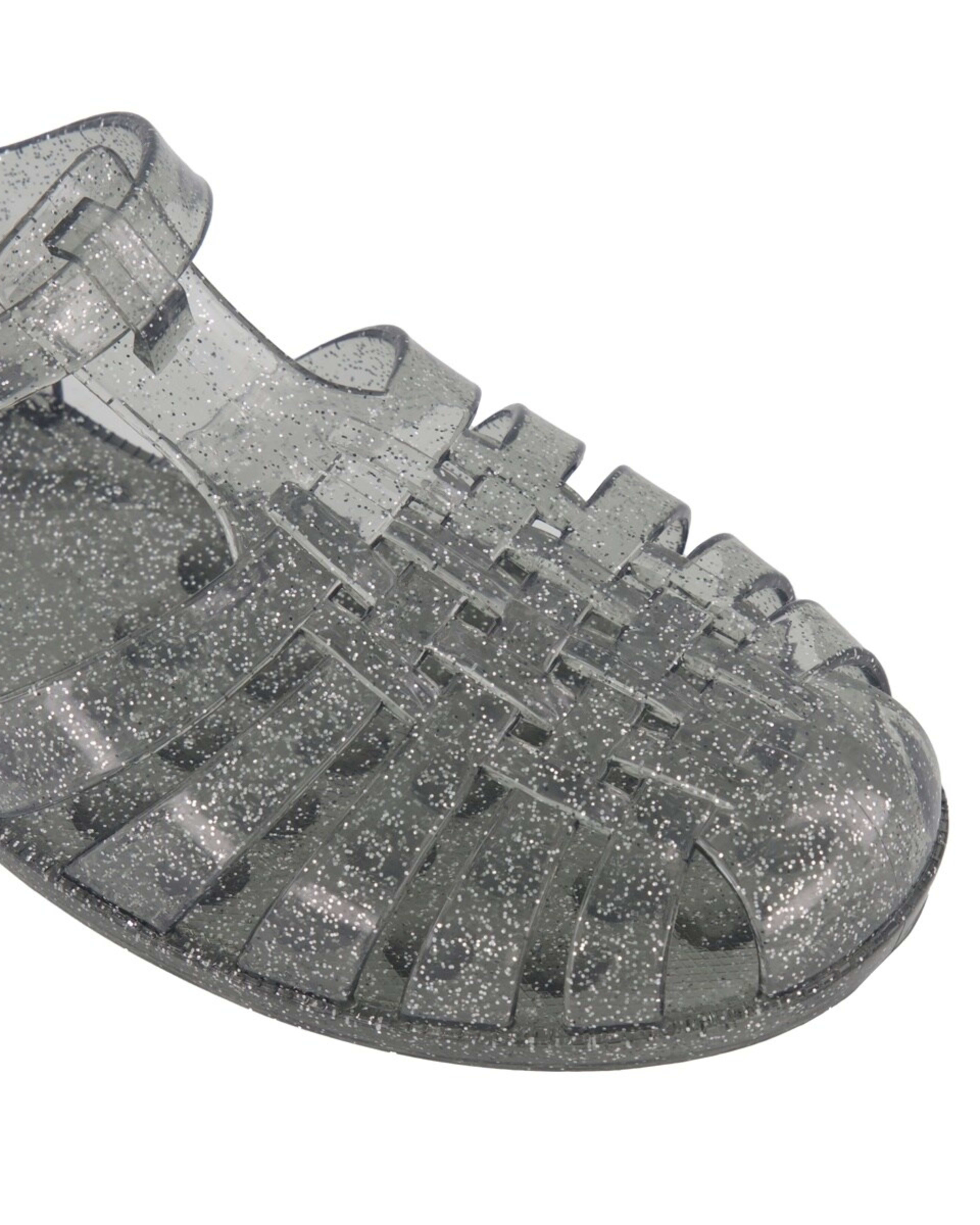 4 Senior Jelly Sandals BLACK GLITTER, 4 of 4