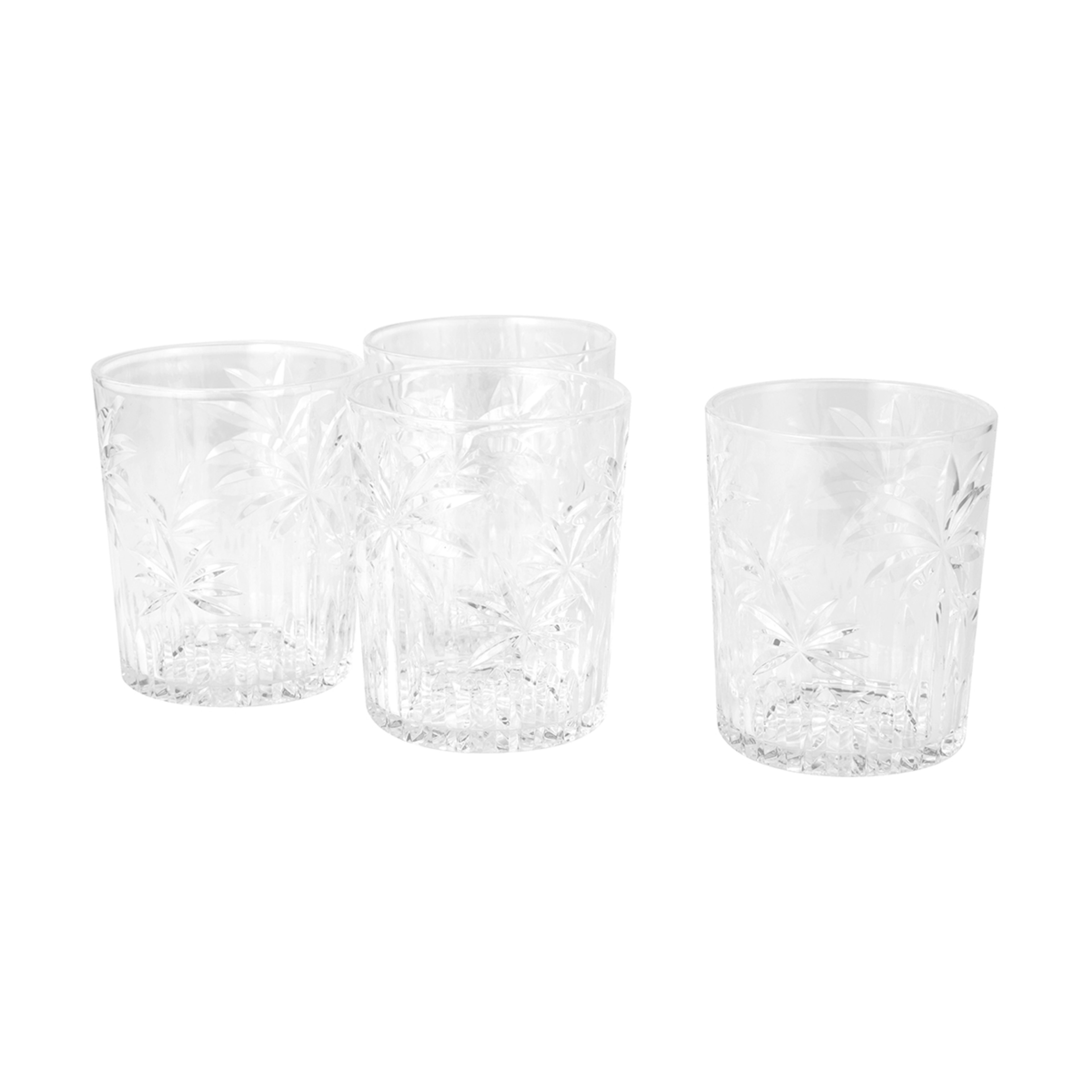 4 Clear Palm Acrylic Tumblers Kmart