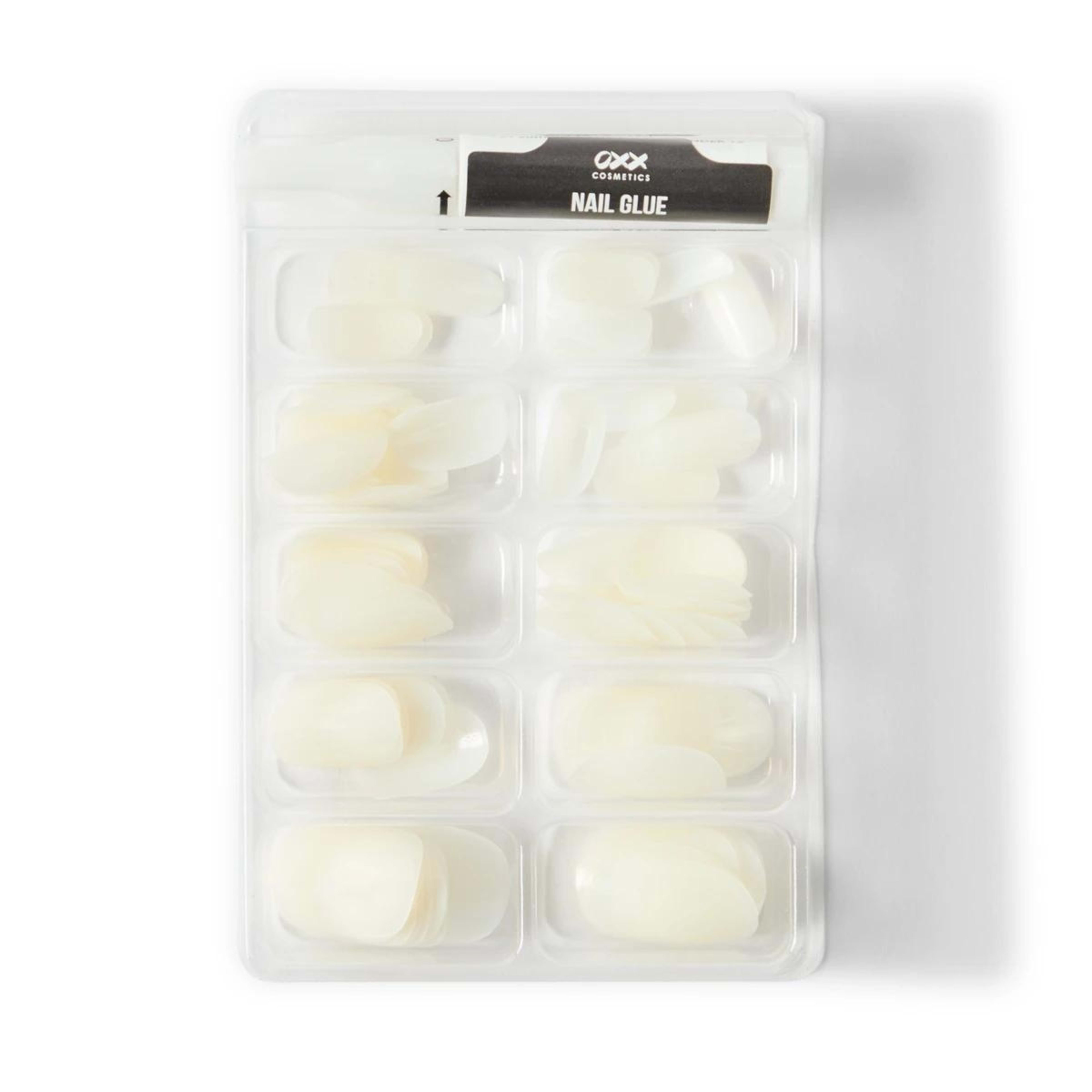 4 OXX Cosmetics 100 Pack Artificial Nails with Adhesive - Oval Shape, Clear, 4 of 5