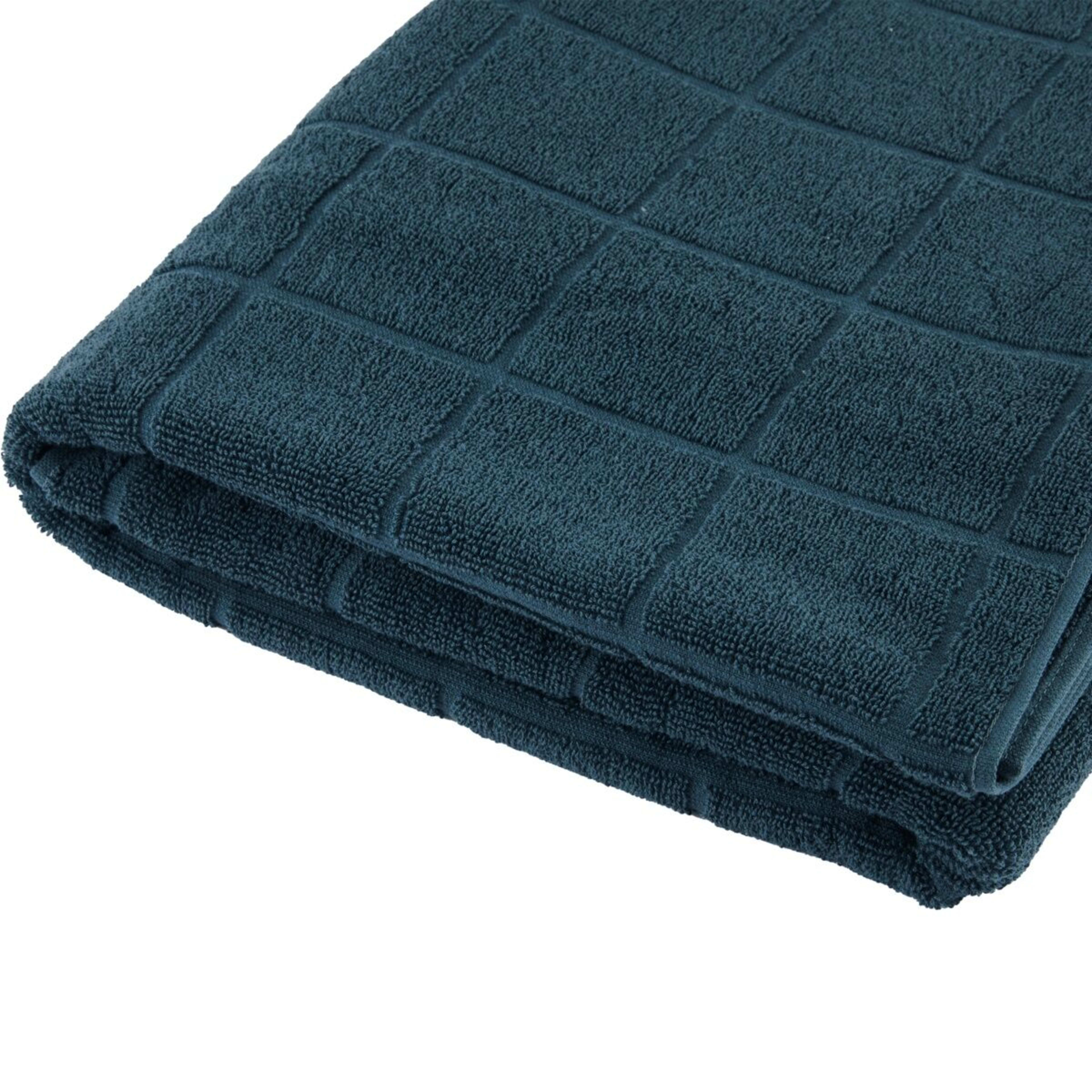 4 Cotton Grid Mega Towel - Teal, 4 of 5