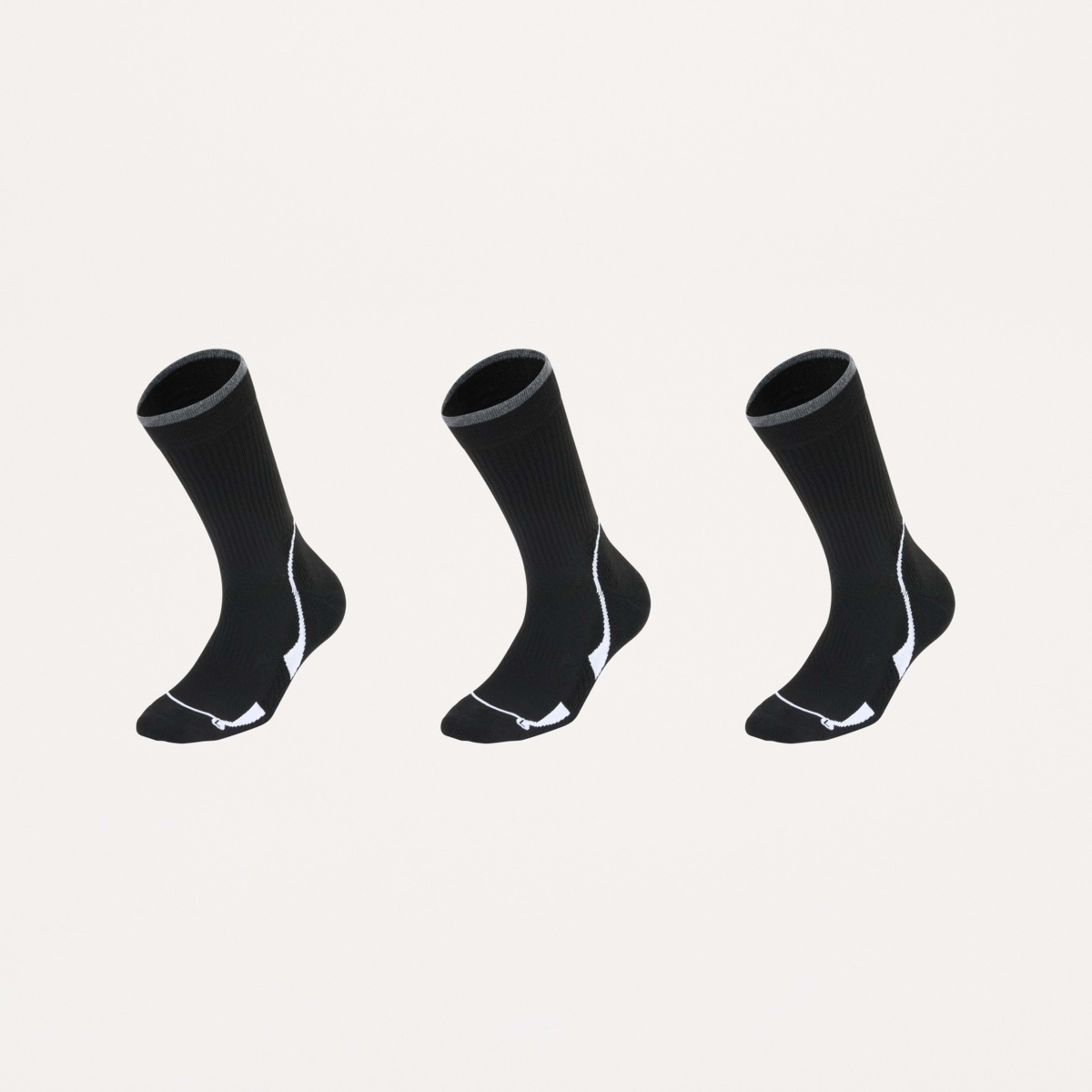 1 3 Pack Compression Crew Socks Comp Black, 1 of 3