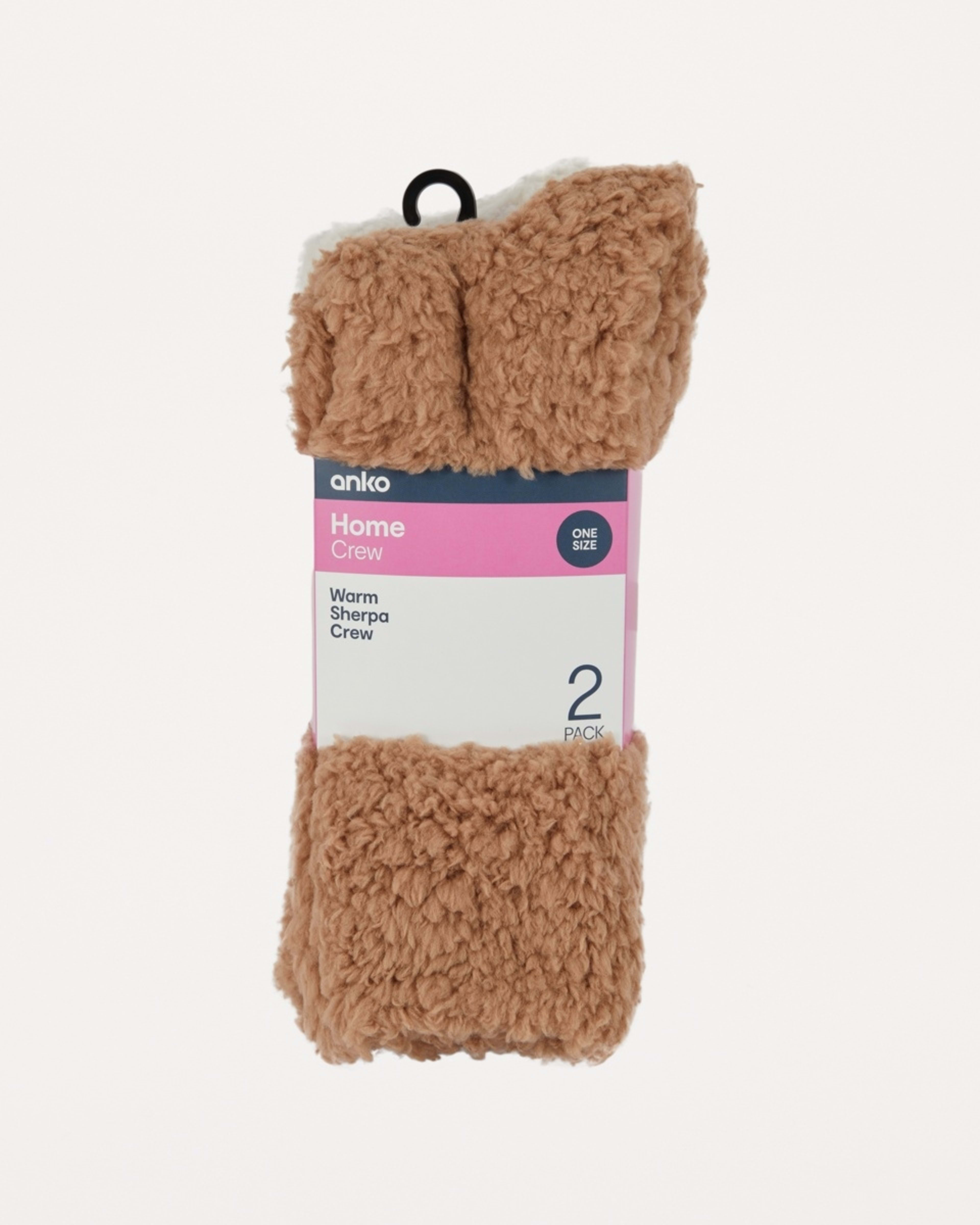3 2 Pack Teddy Home Socks Cbge Cltt, 3 of 3