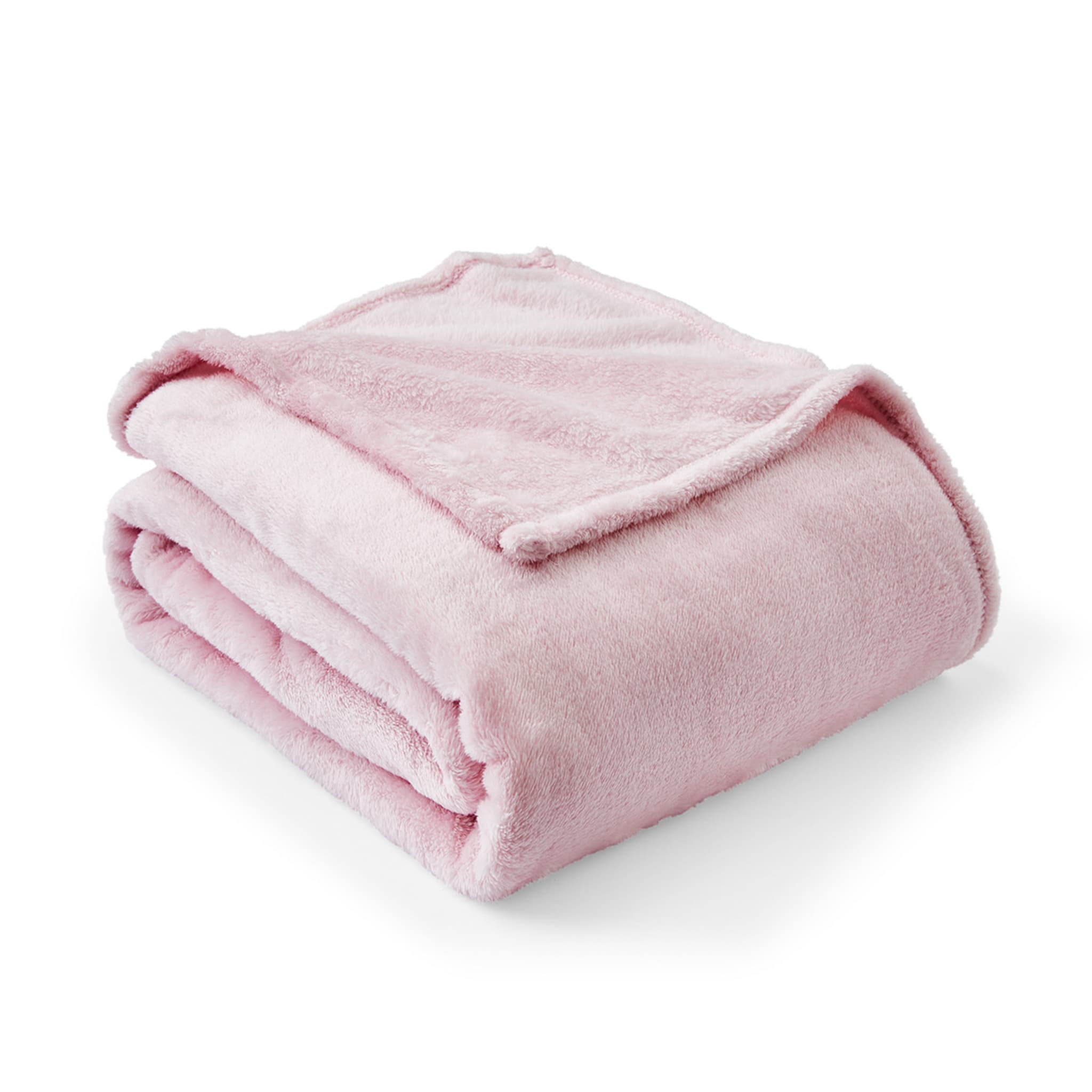 Plush Blanket Single Bed, Pink Kmart