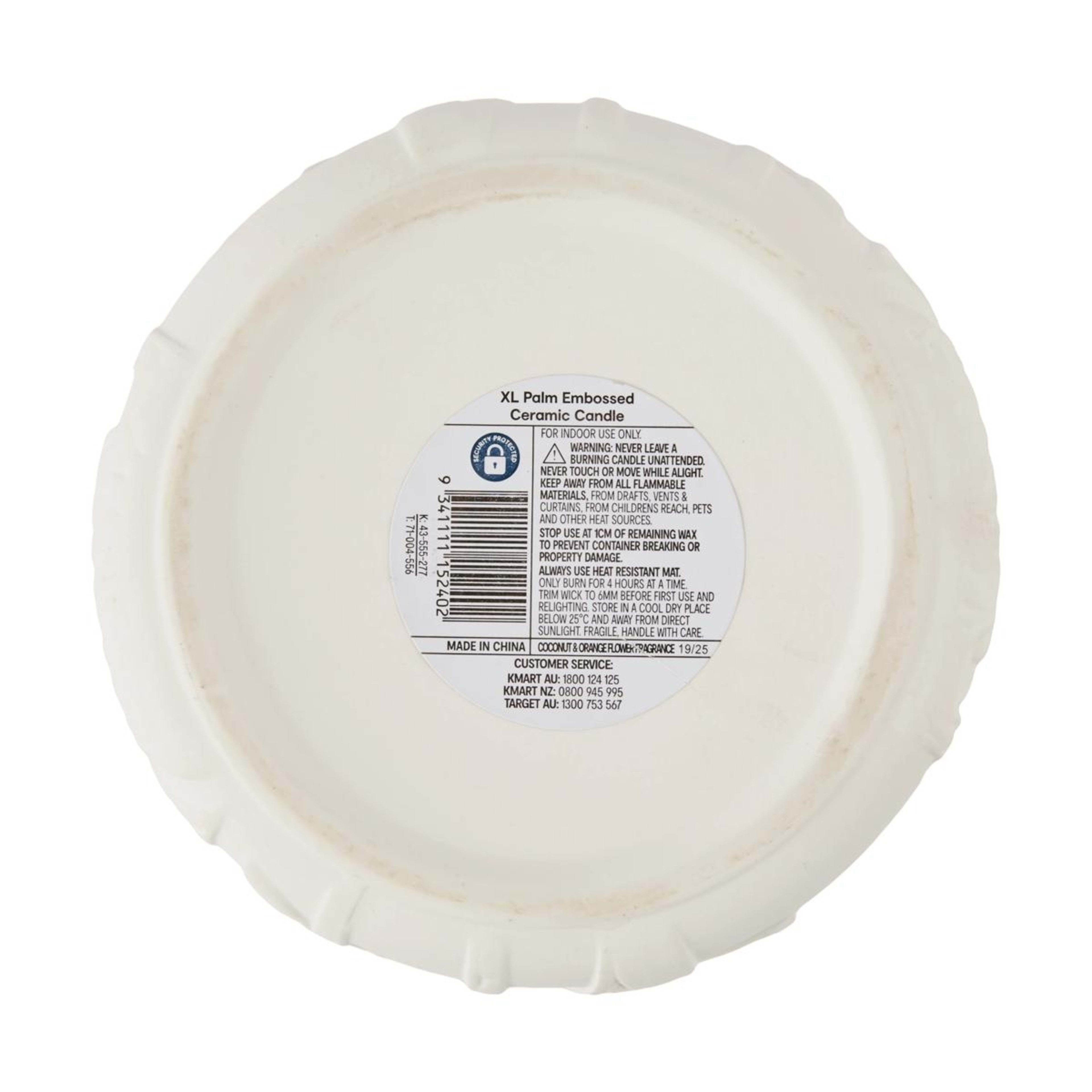 5 XL Palm Embossed Ceramic Candle, 5 of 5