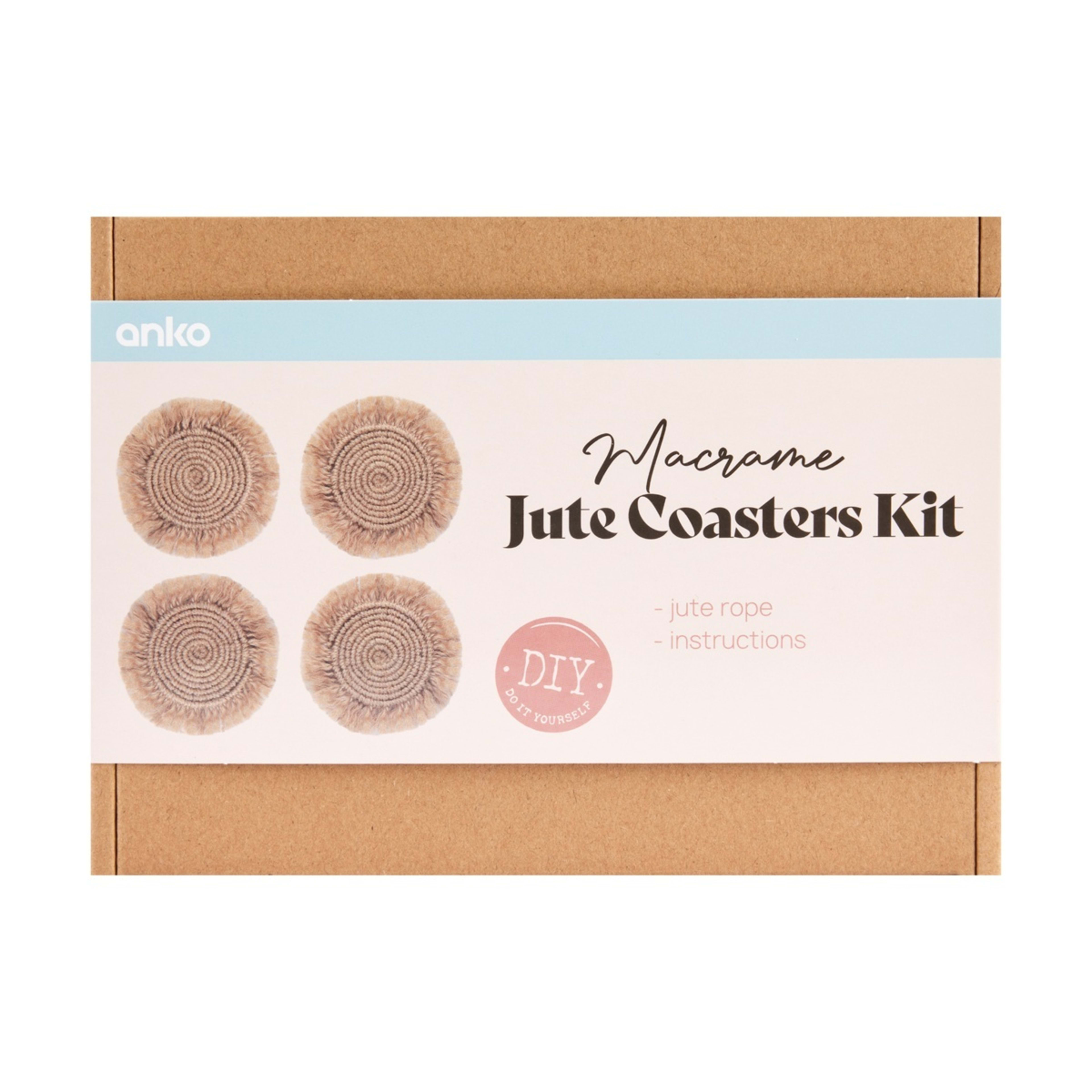 DIY Macrame Jute Coasters Kit Kmart