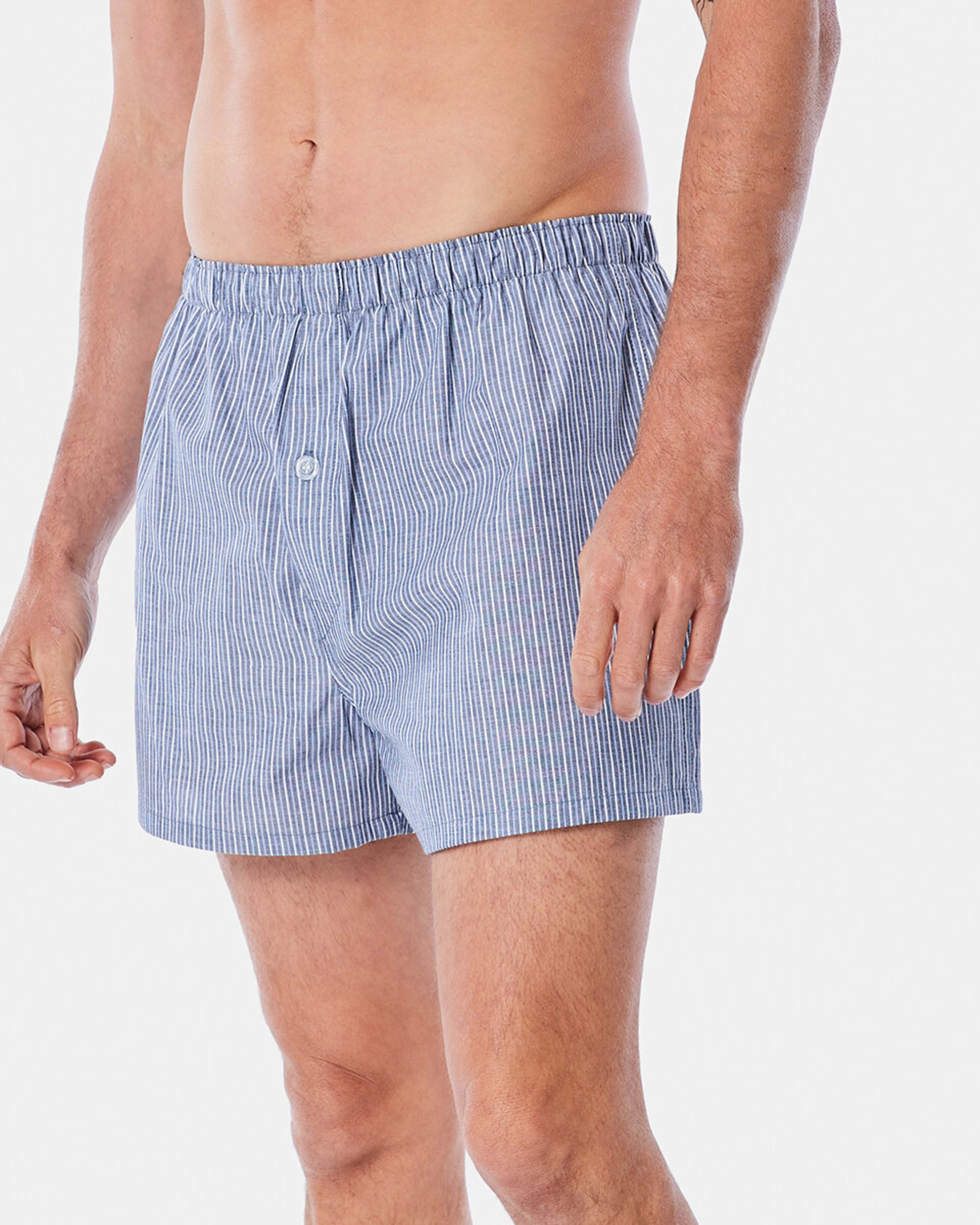 5 3 Pack Alpha Classic Woven Boxers Bluestripe, 5 of 8