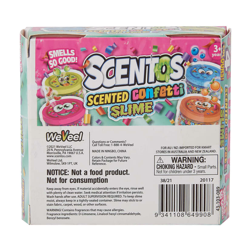 4 Pack Scentos Scented Confetti Slime Kmart