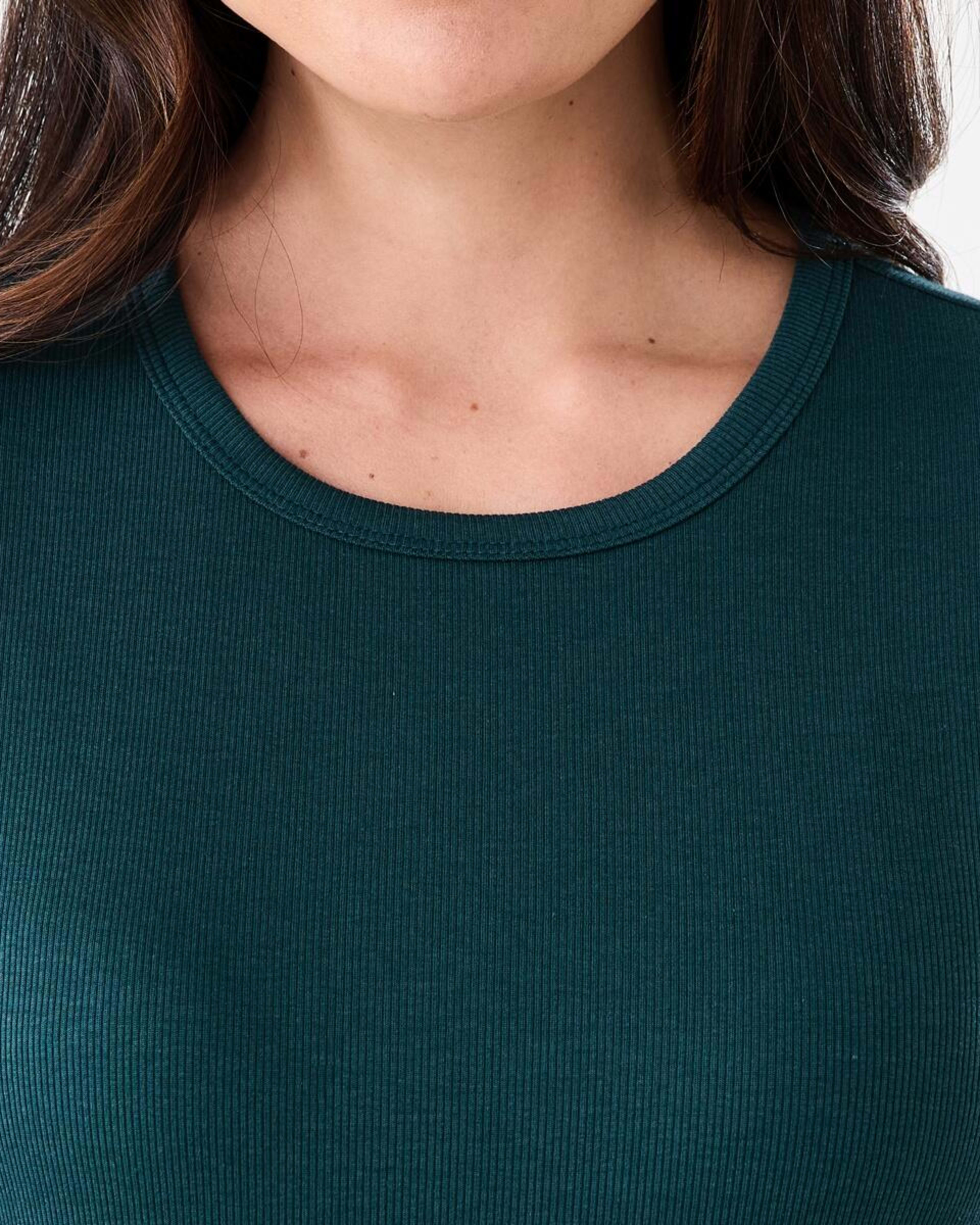 5 Short Sleeve Rib Crew Neck T-shirt KASON GREEN, 5 of 5