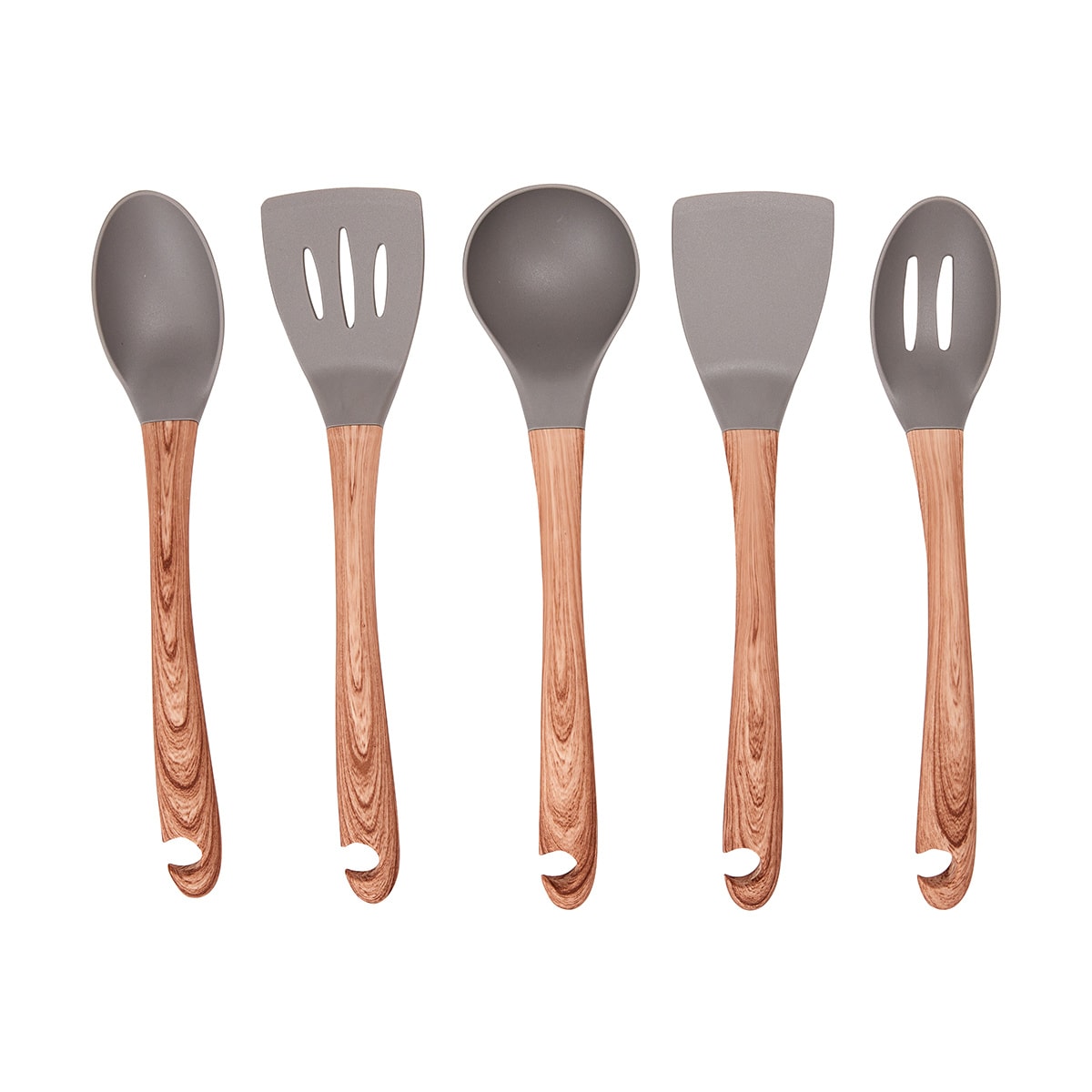 Wood Look Utensils Set Kmart