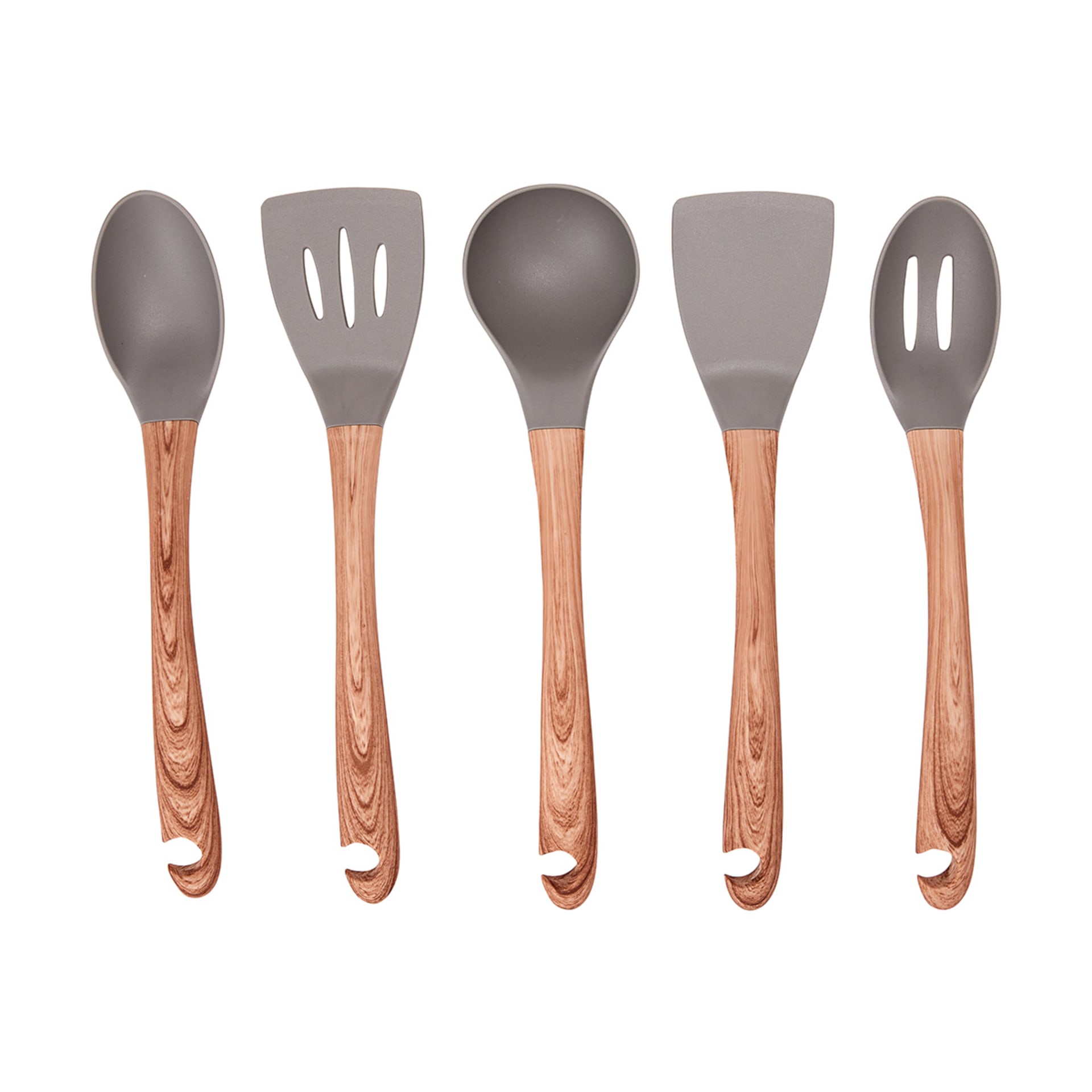 Wood Look Utensils Set Kmart