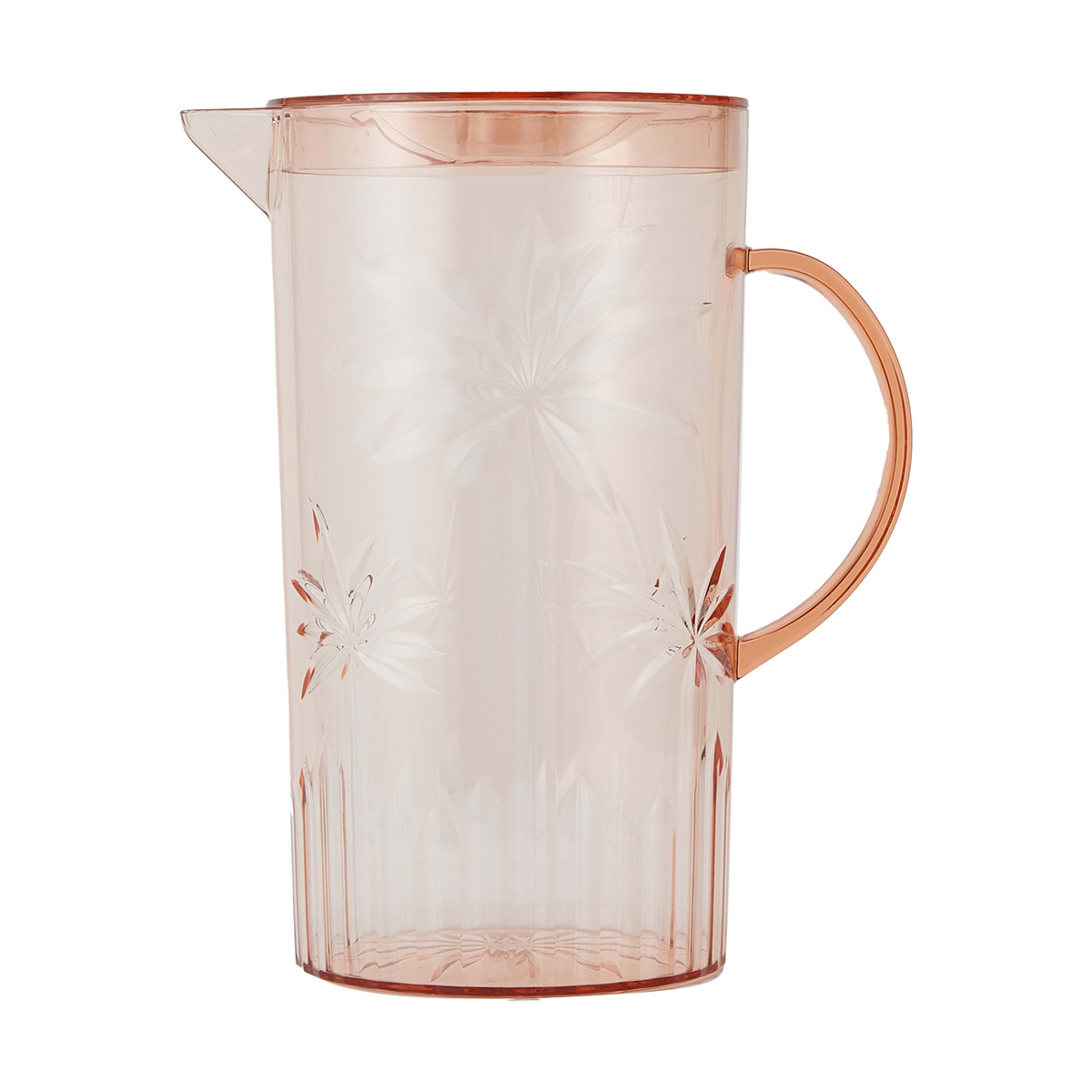 2.8L Pink Palm Acrylic Drink Jug Kmart