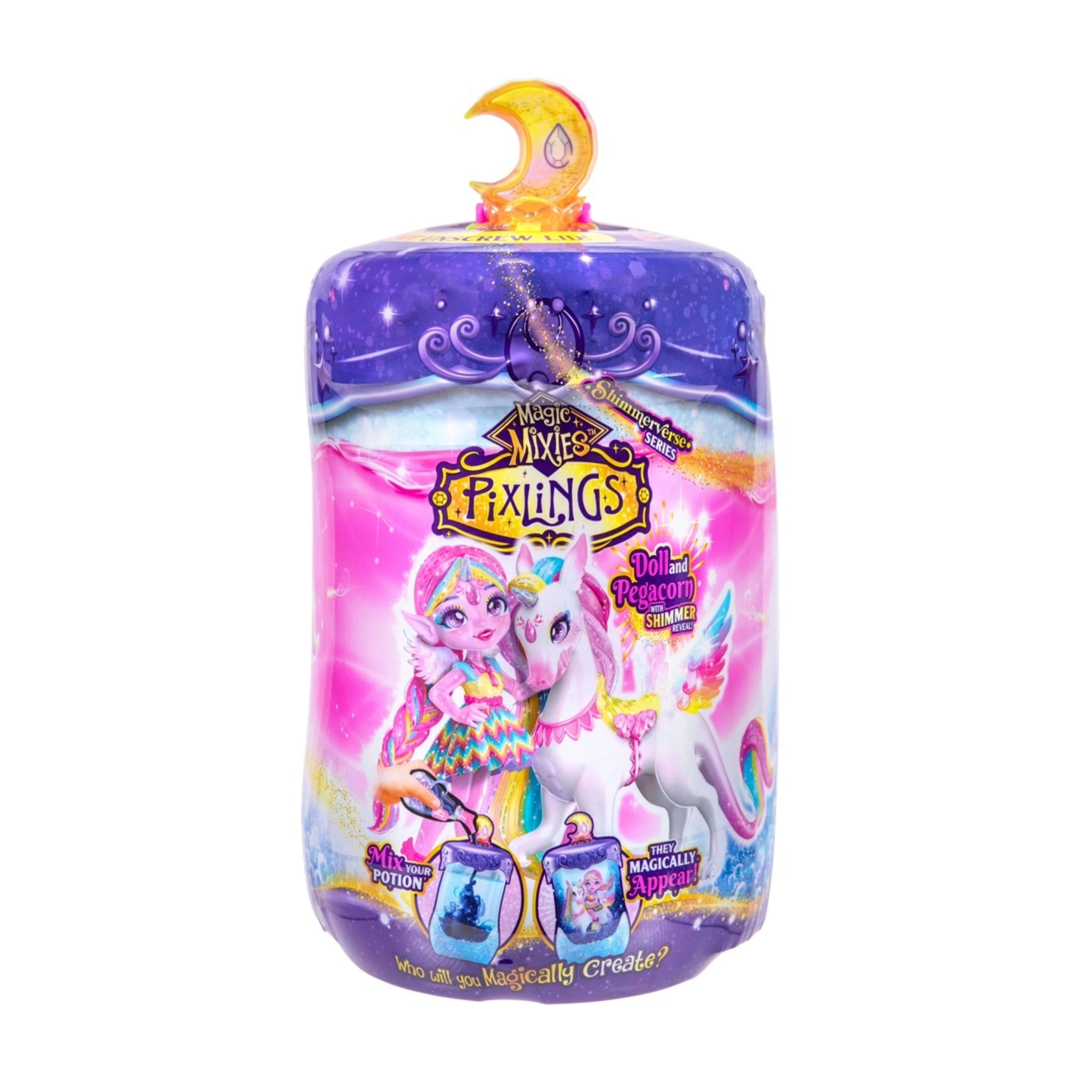 1 Magic Mixies Pixlings and Pegacorn Pack - Unia the Unicorn Pixling and Rainbow Star the Pegacorn Pet