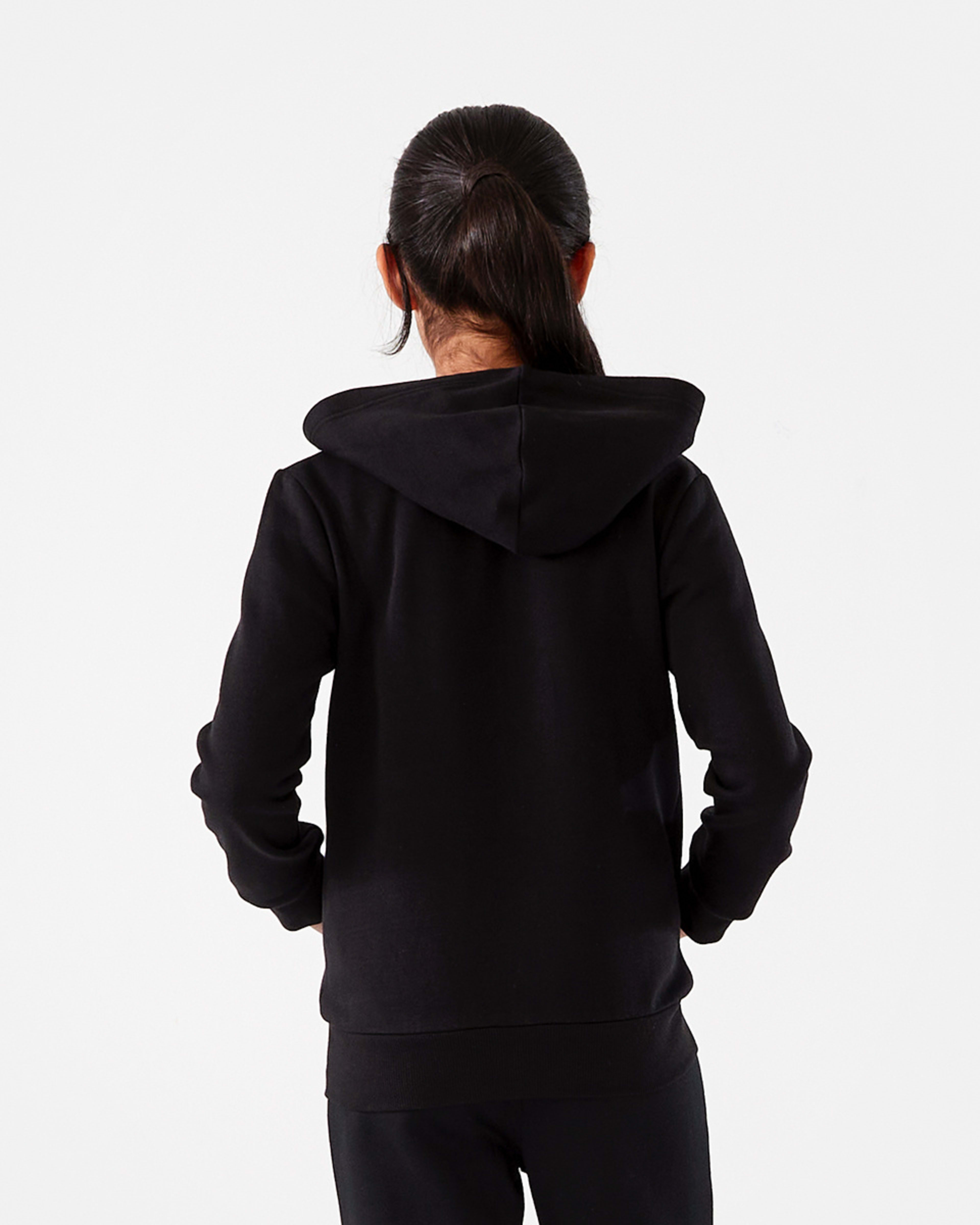 3 Basic Zip Through Hoodie Black, 3 of 10