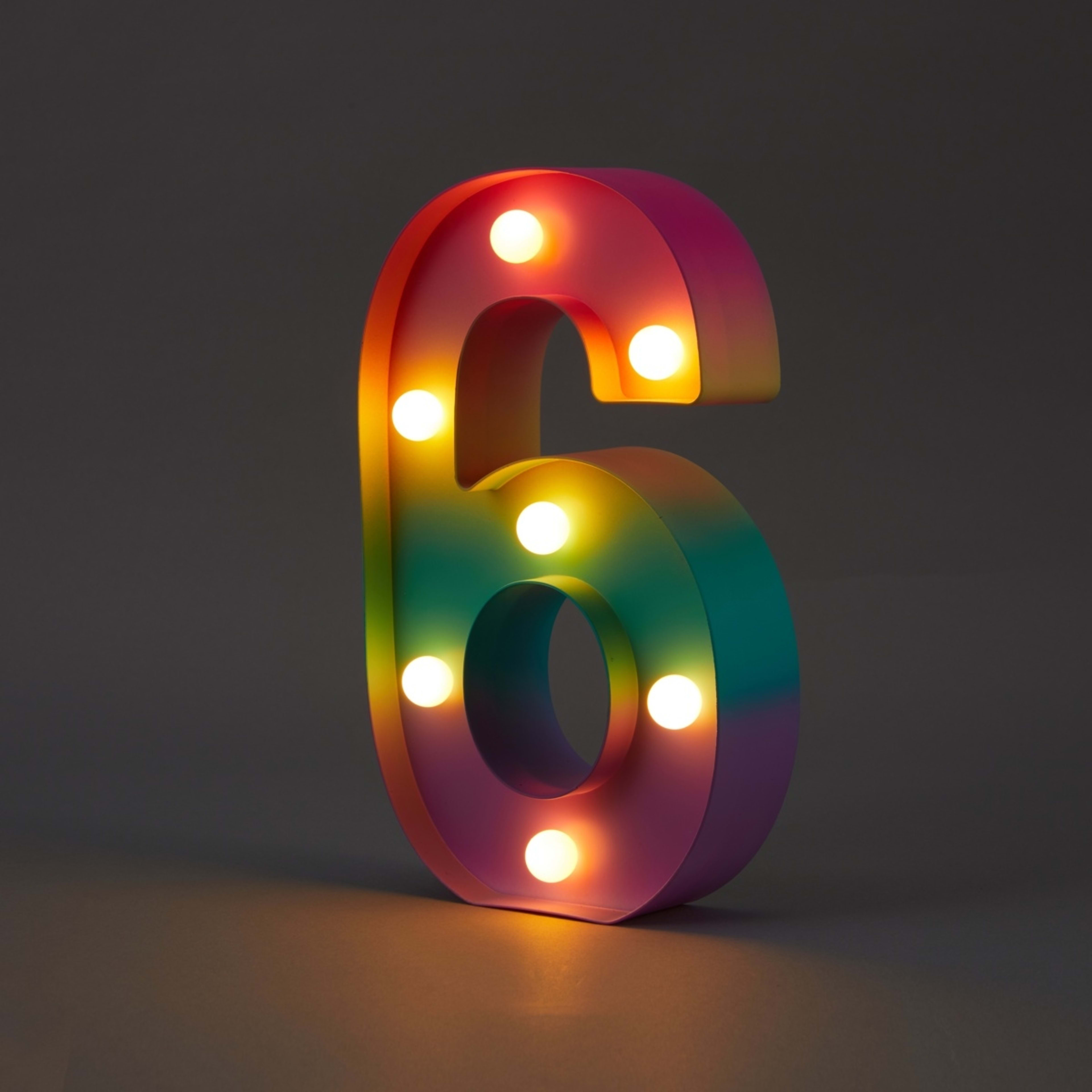 1 Ombre Light Up Number - 6