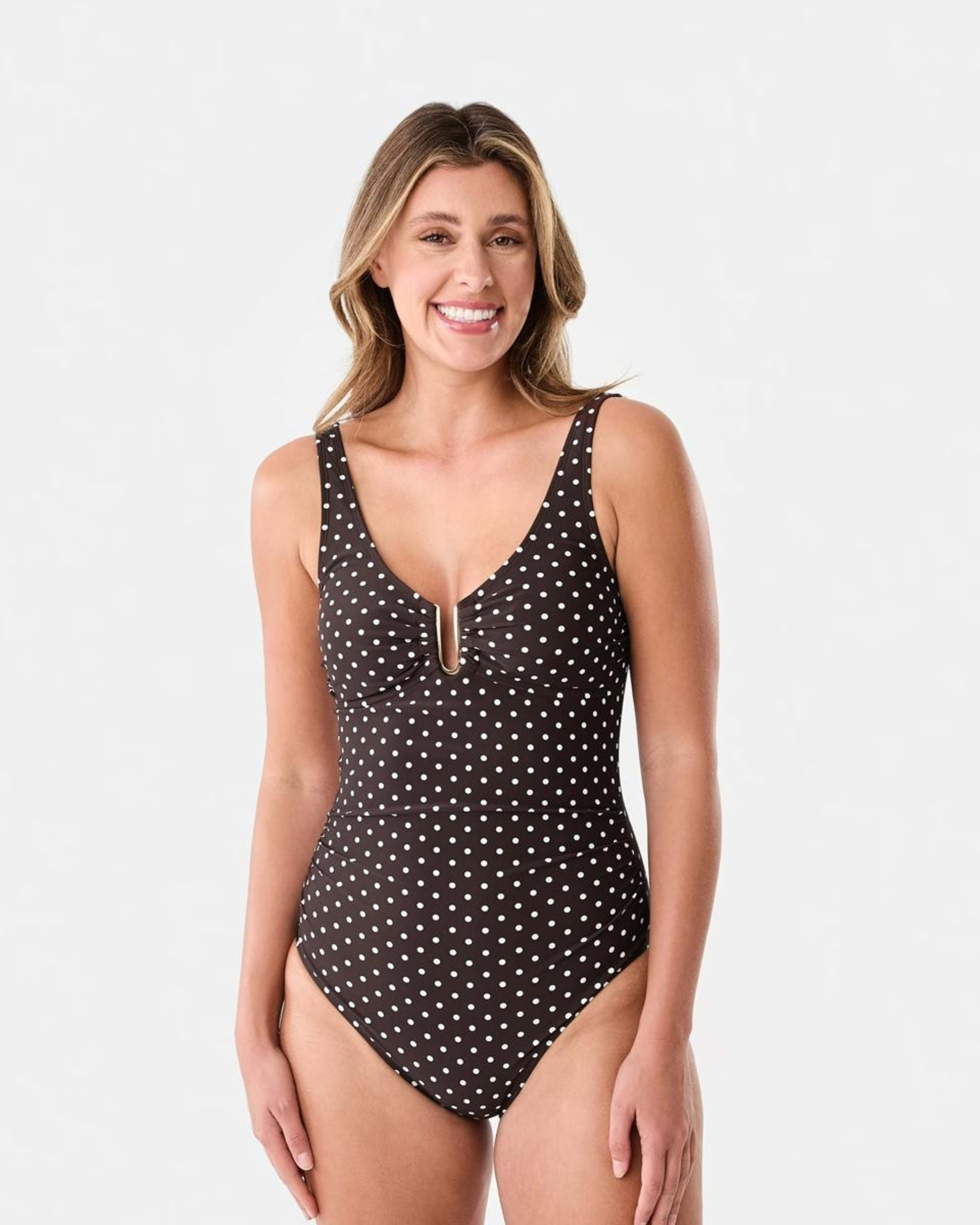 1 U-Trim One Piece Swimsuit Choc Spot, 1 of 6