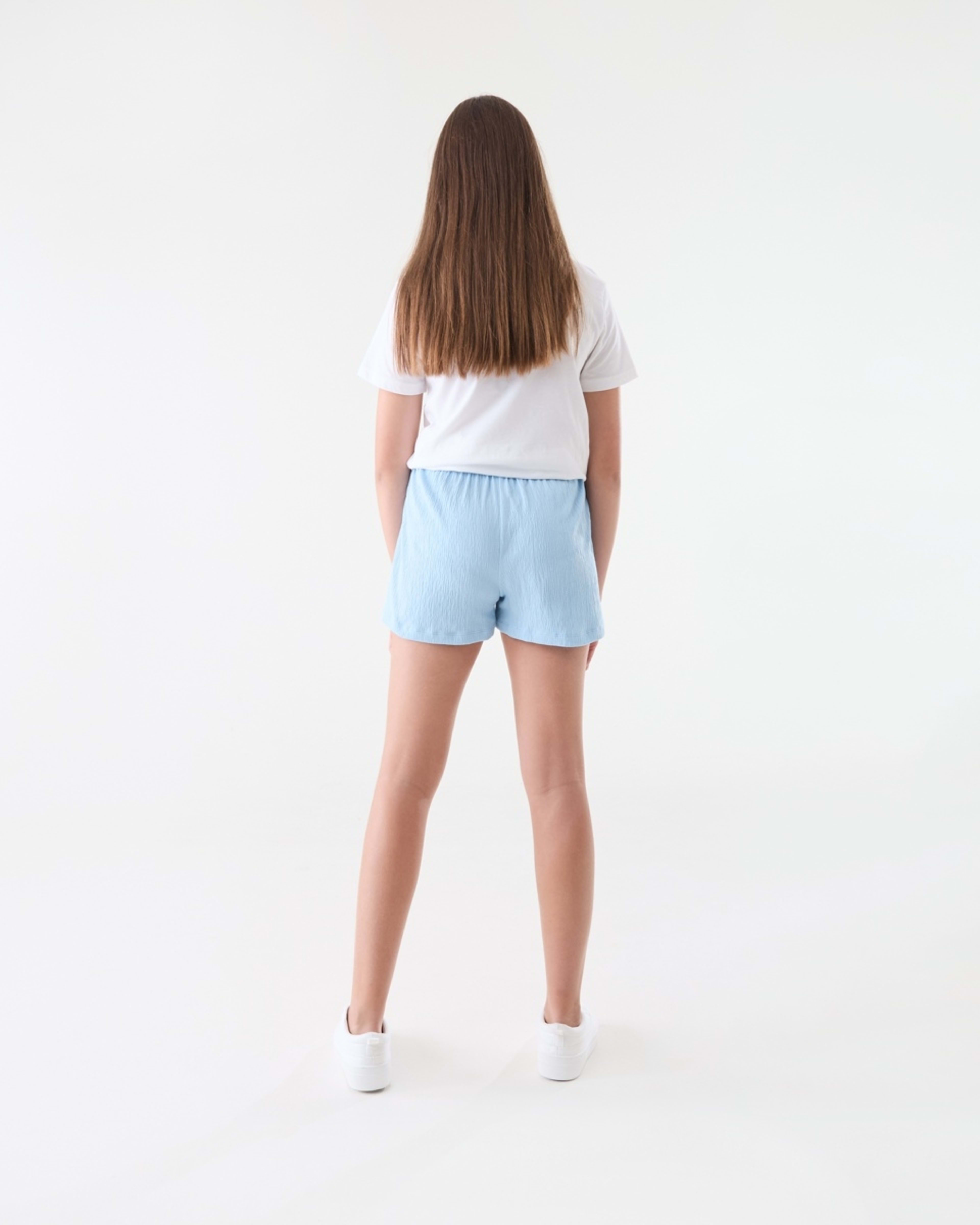 6 Crinkle Shorts Bellflower Blue, 6 of 6