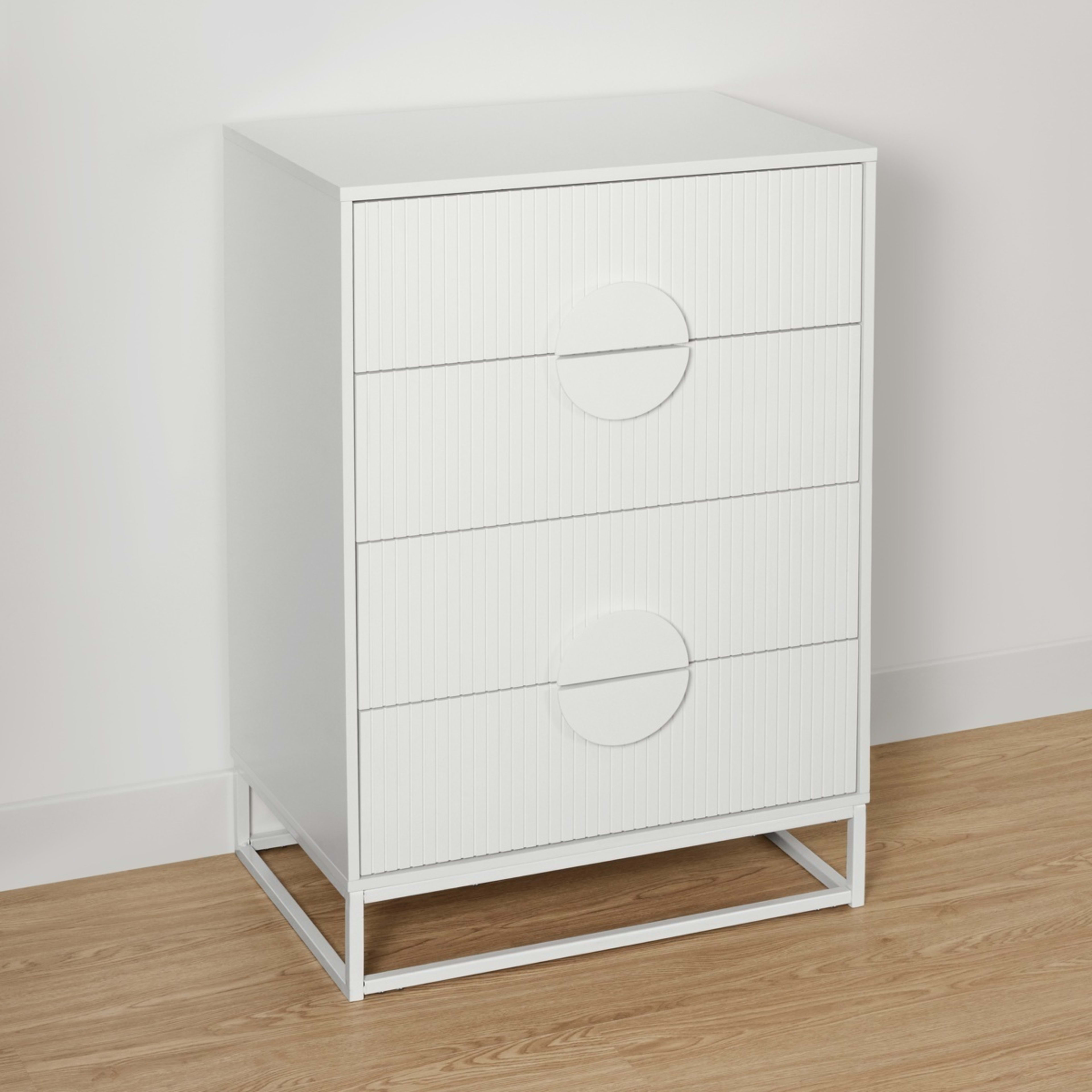 5 Stevie 4 Drawer Chest - White, 5 of 10