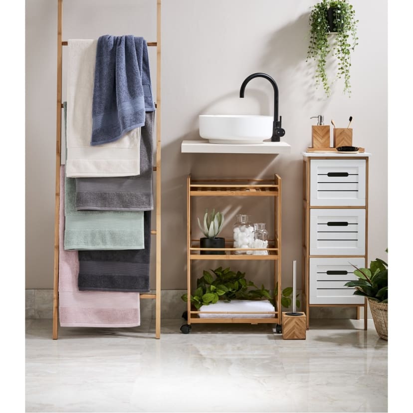 3 Drawer Bamboo Framed Unit Kmart