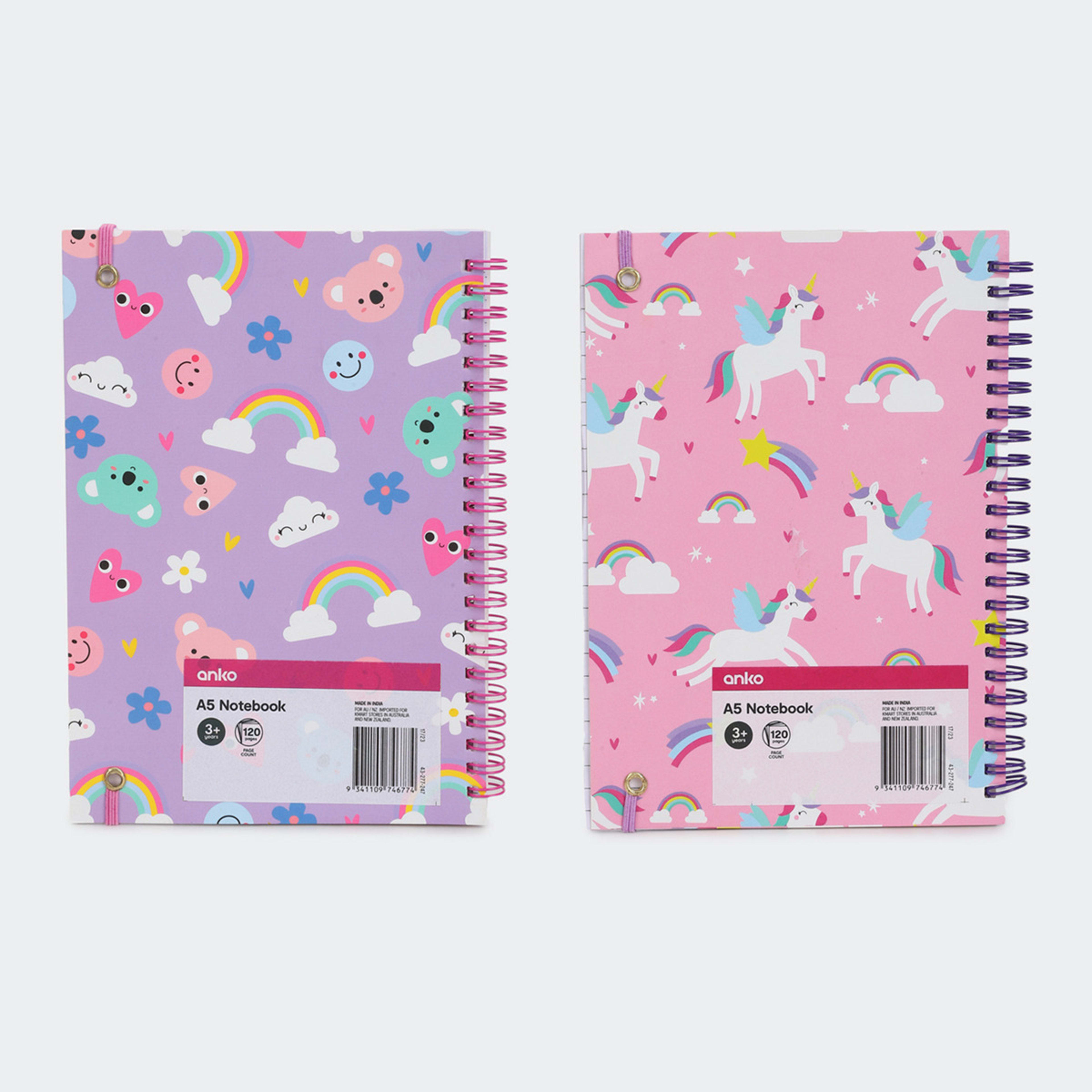 A5 Notebook Assorted Kmart