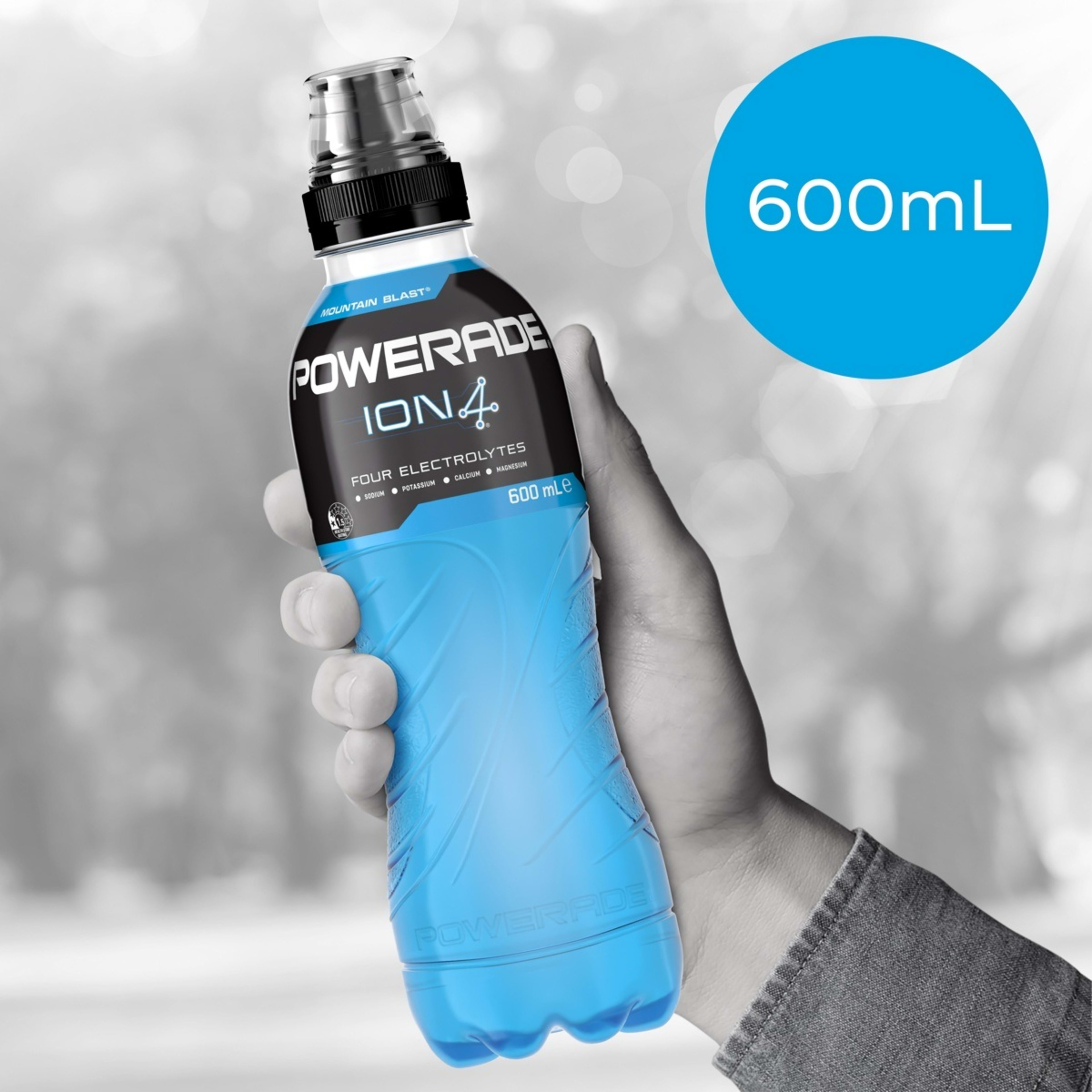 3 Powerade ION4 Isotonic Mountain Blast Sports Drink 600ml, 3 of 5