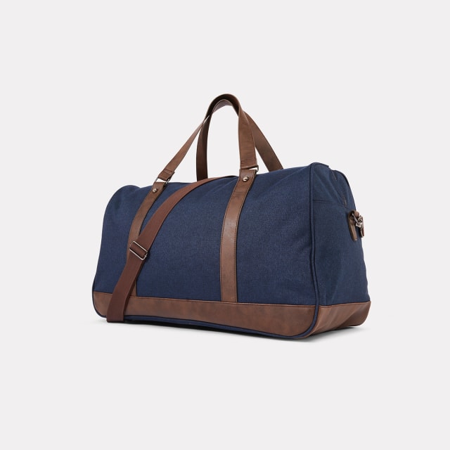 Fitzroy Duffle Navy Tan - Kmart