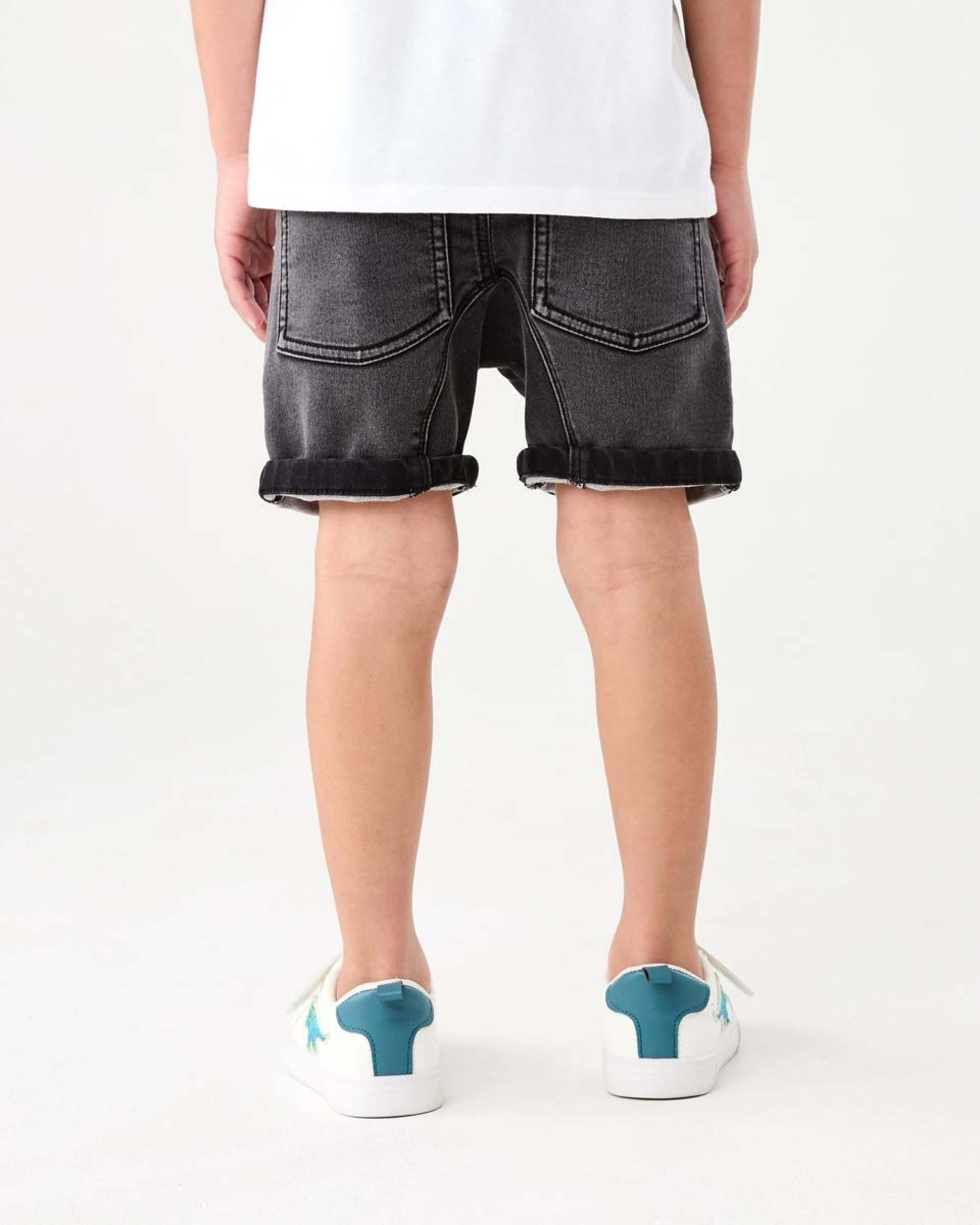 2 Moto Denim Shorts BLACK WASH, 2 of 7