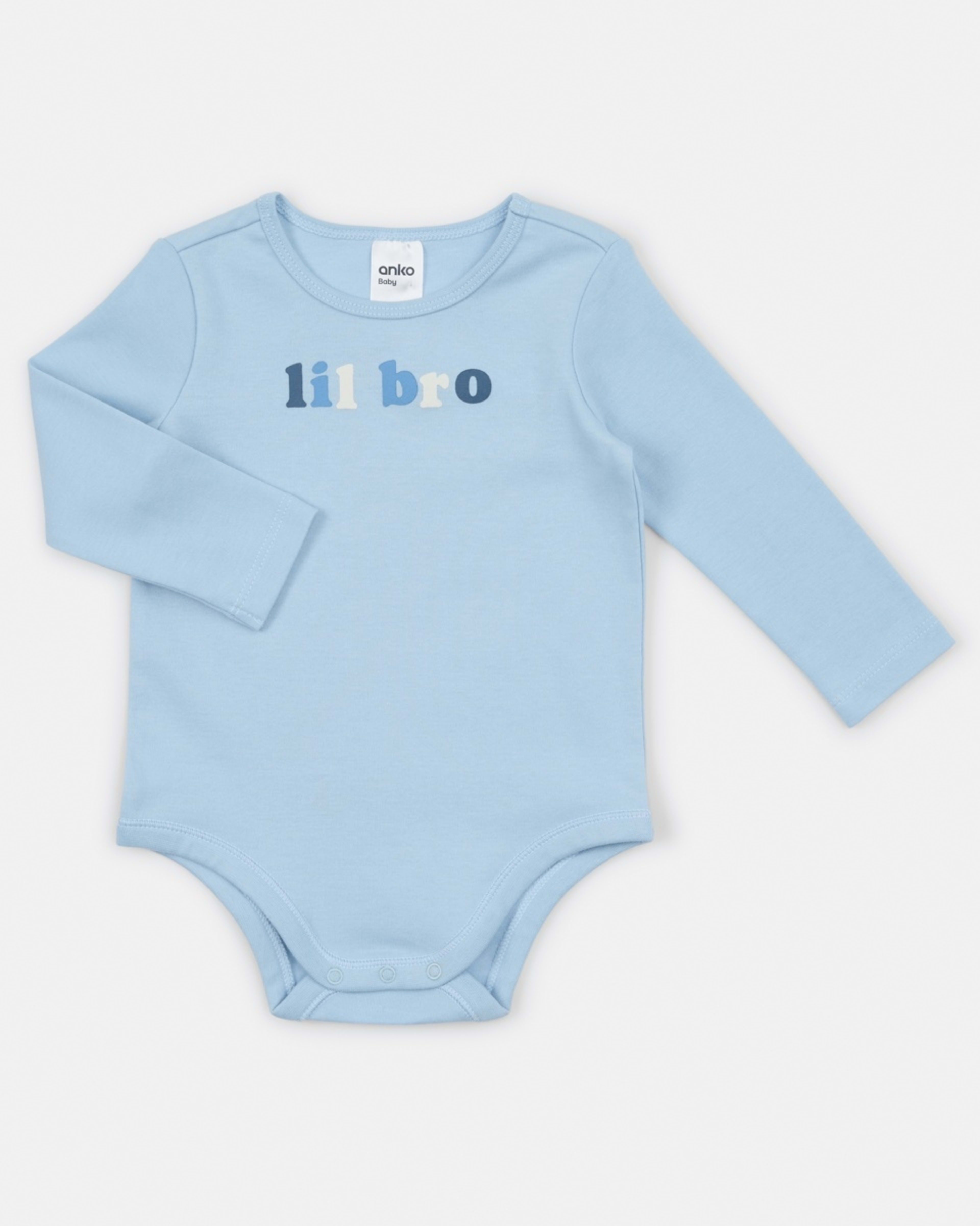 1 Long Sleeve Print Bodysuit Lil Bro, 1 of 4