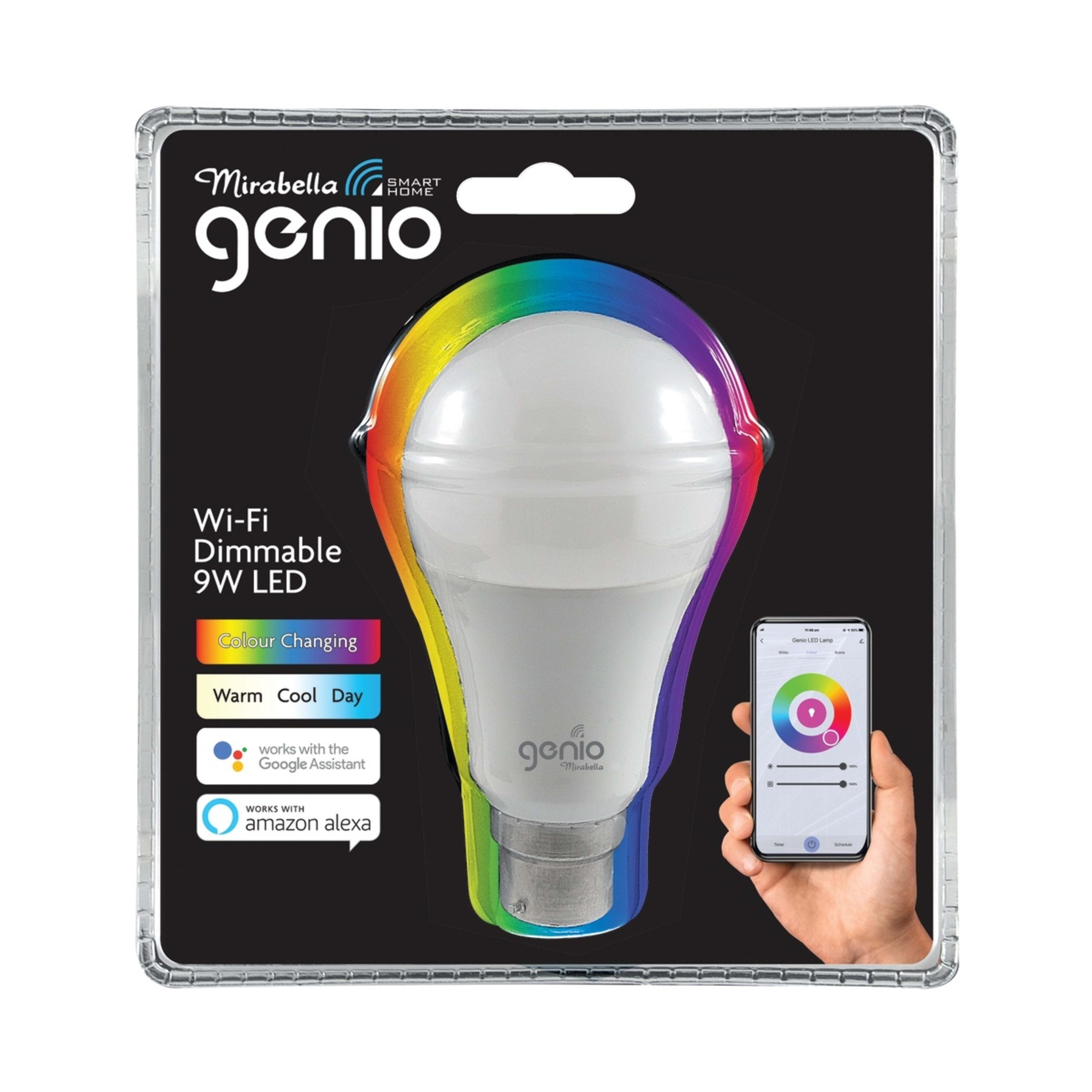 1 Mirabella Genio Wi-Fi Dimmable 9W LED Bulb