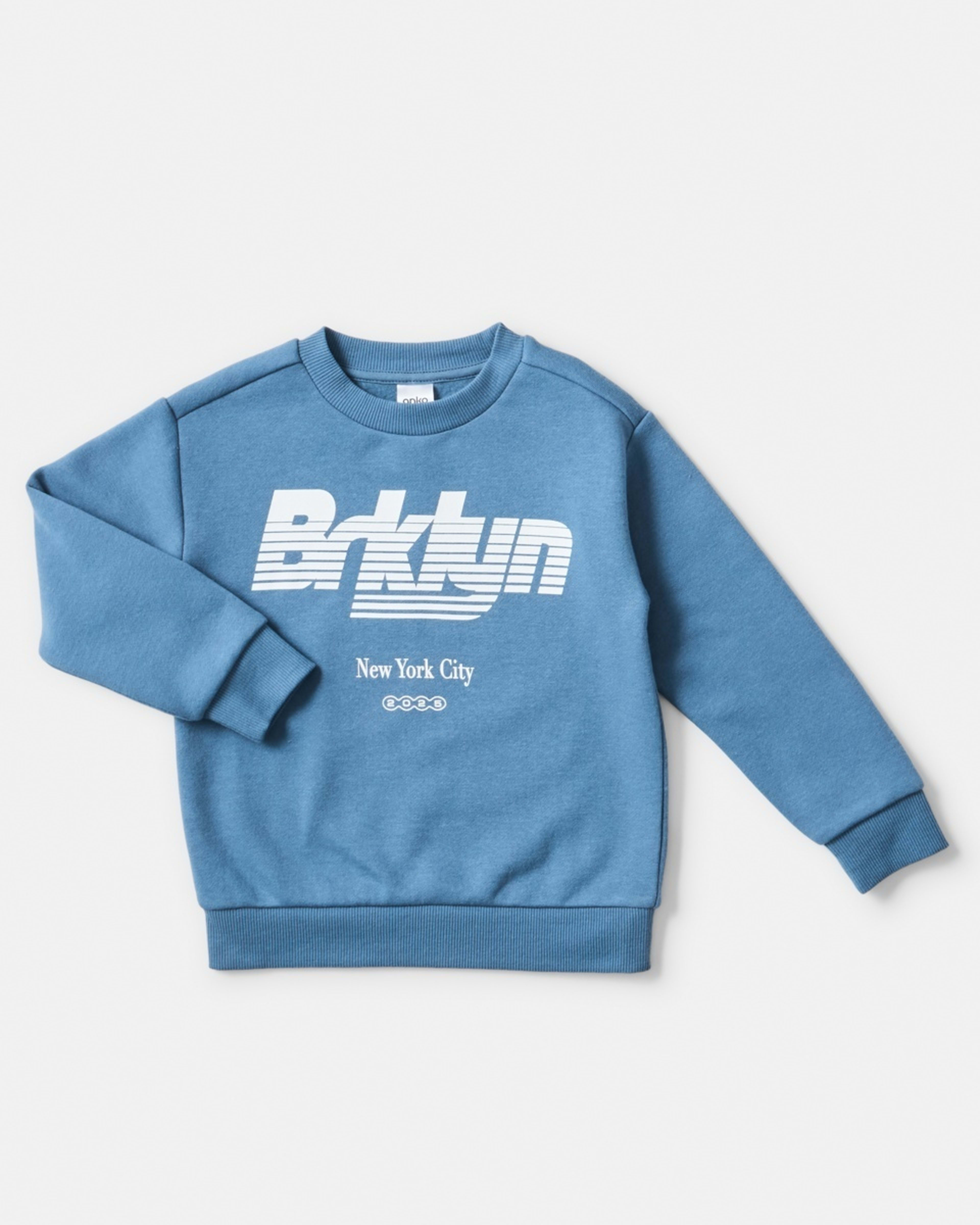7 Print Crew Neck Sweatshirt Blu Brklyn, 7 of 8