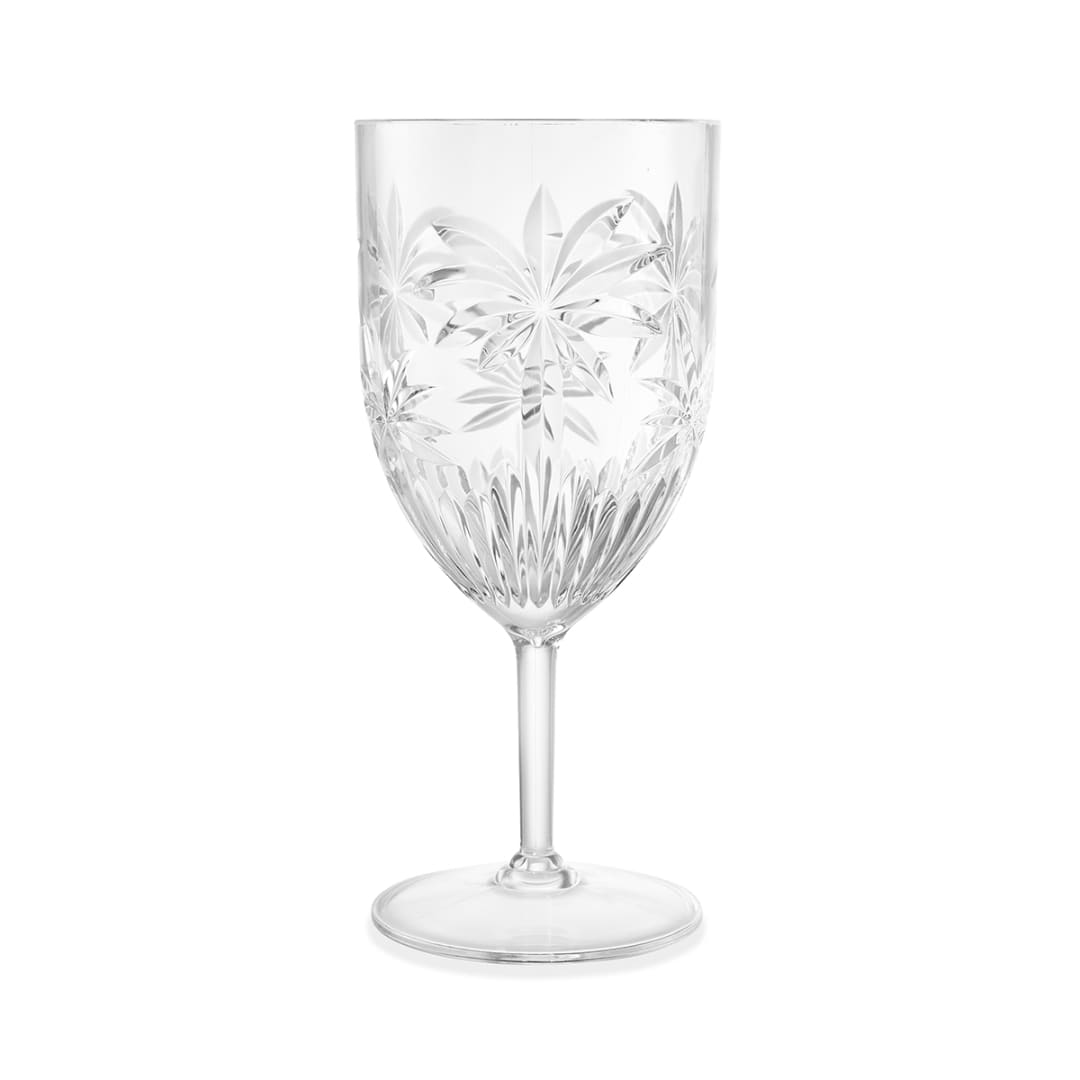 4 Clear Palm Acrylic Wine Glasses Kmart
