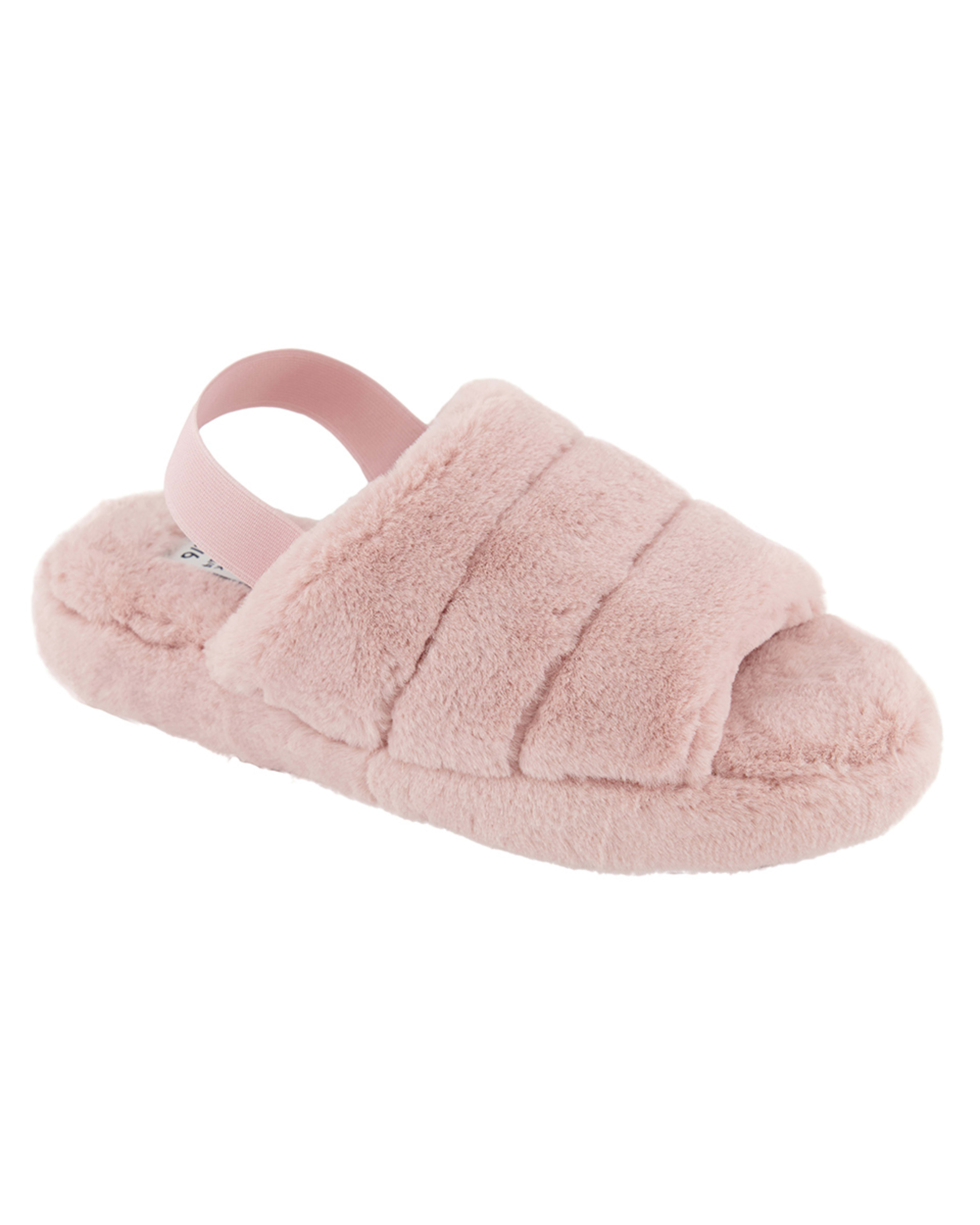 Furry Footbed Slippers - Kmart