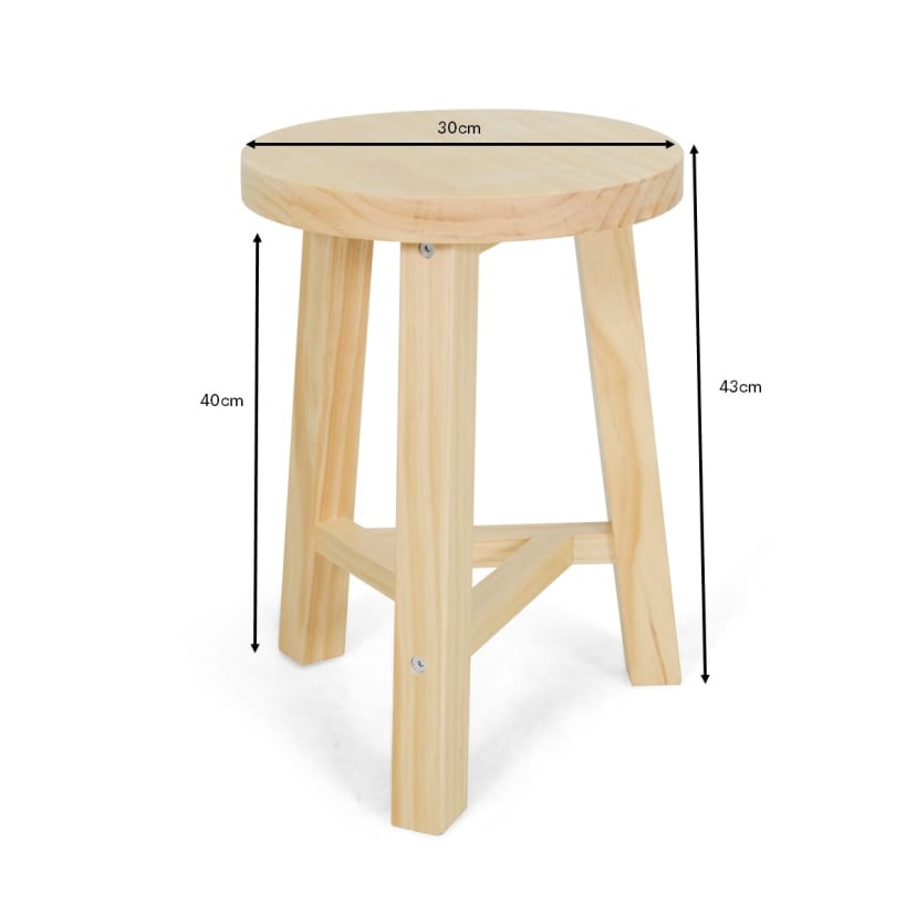 Short Timber Stool Kmart NZ