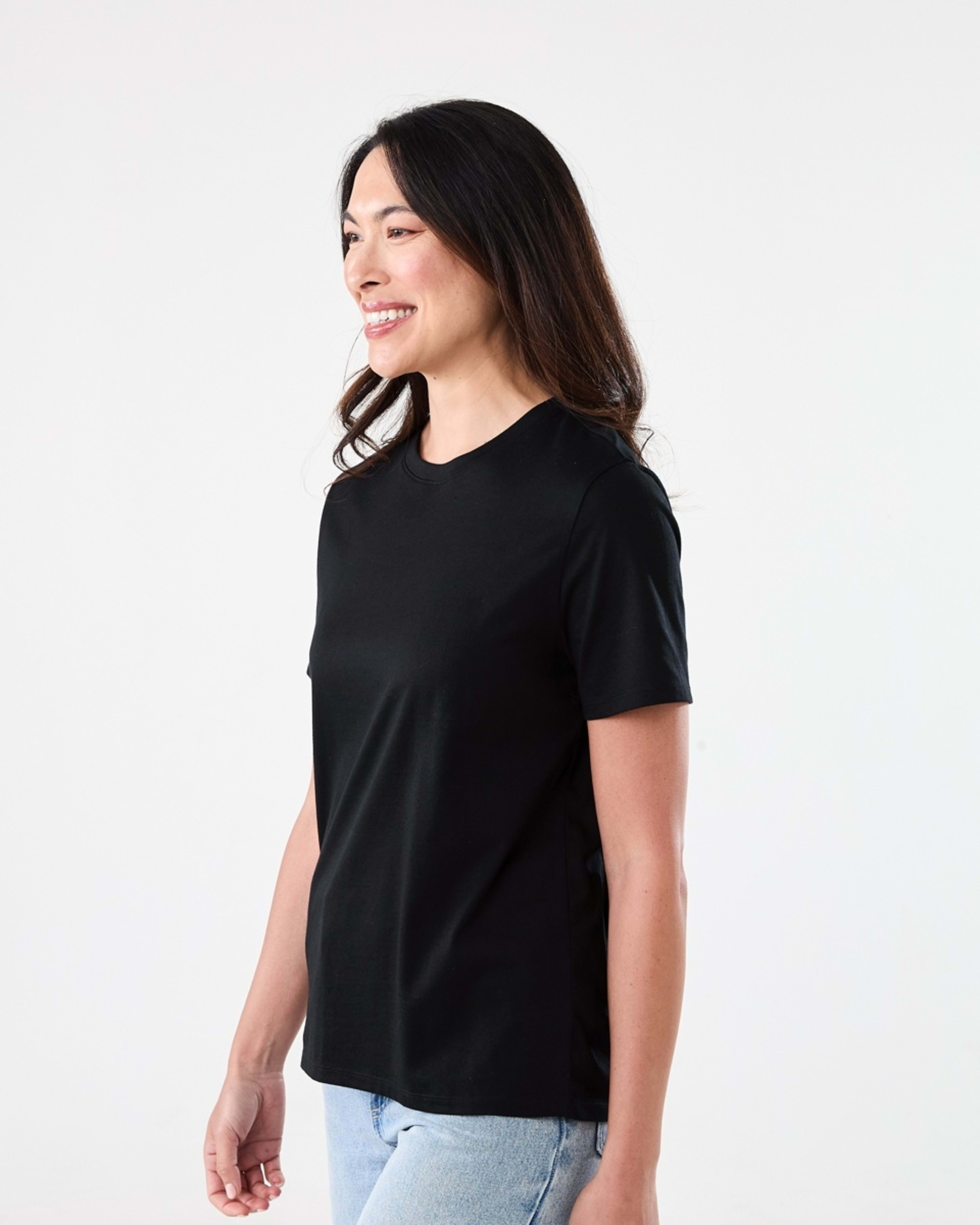 2 Short Sleeve Australian Cotton T-shirt BLACK, 2 of 5