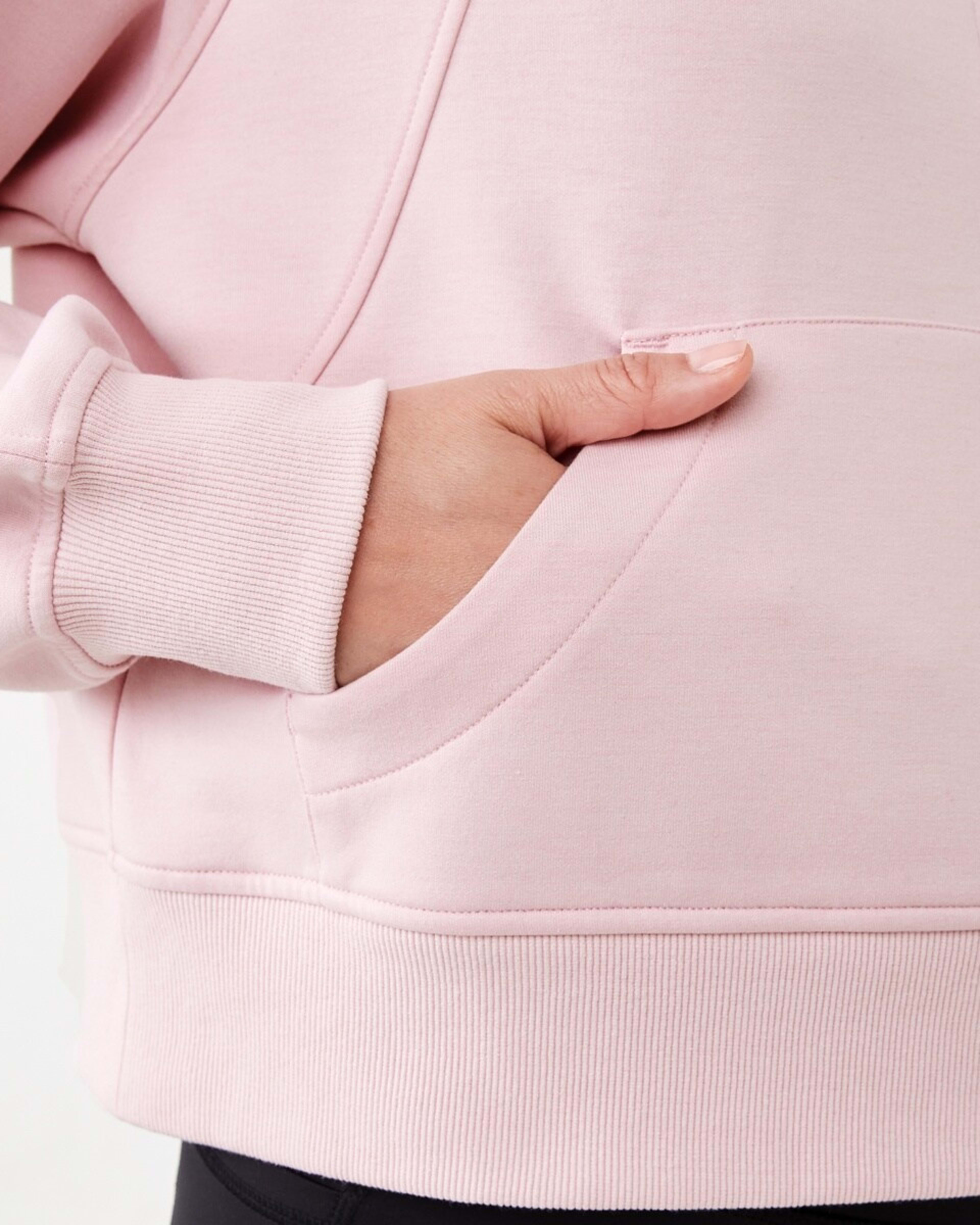 6 Active Womens Half Zip Long Sleeve Sweatshirt Qurtz Pink, 6 of 6